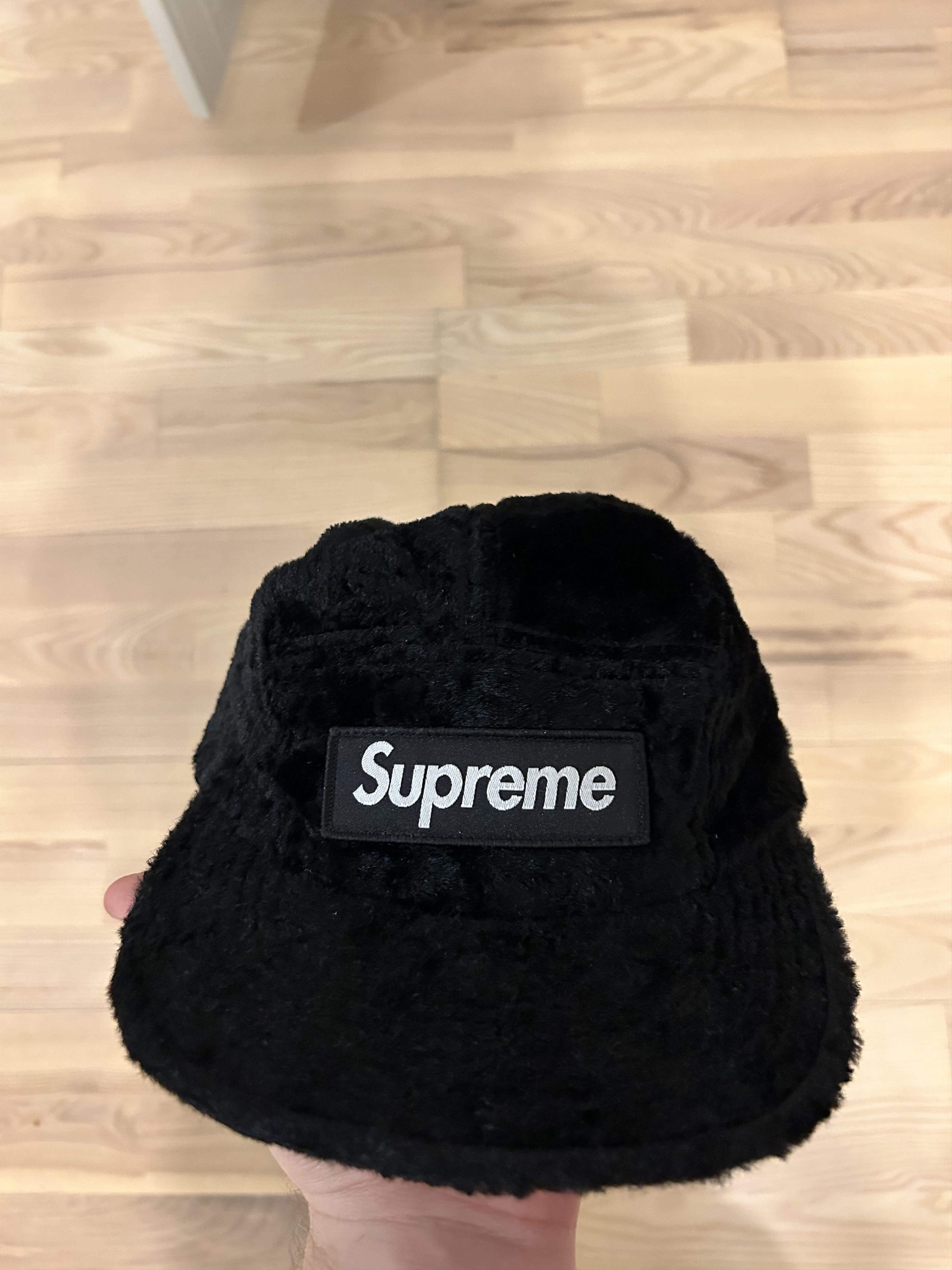 GOODENOUGH × Supreme Supreme Goodenough Crushed Rayon Camp Cap Black Size ONE SIZE - 6 Thumbnail