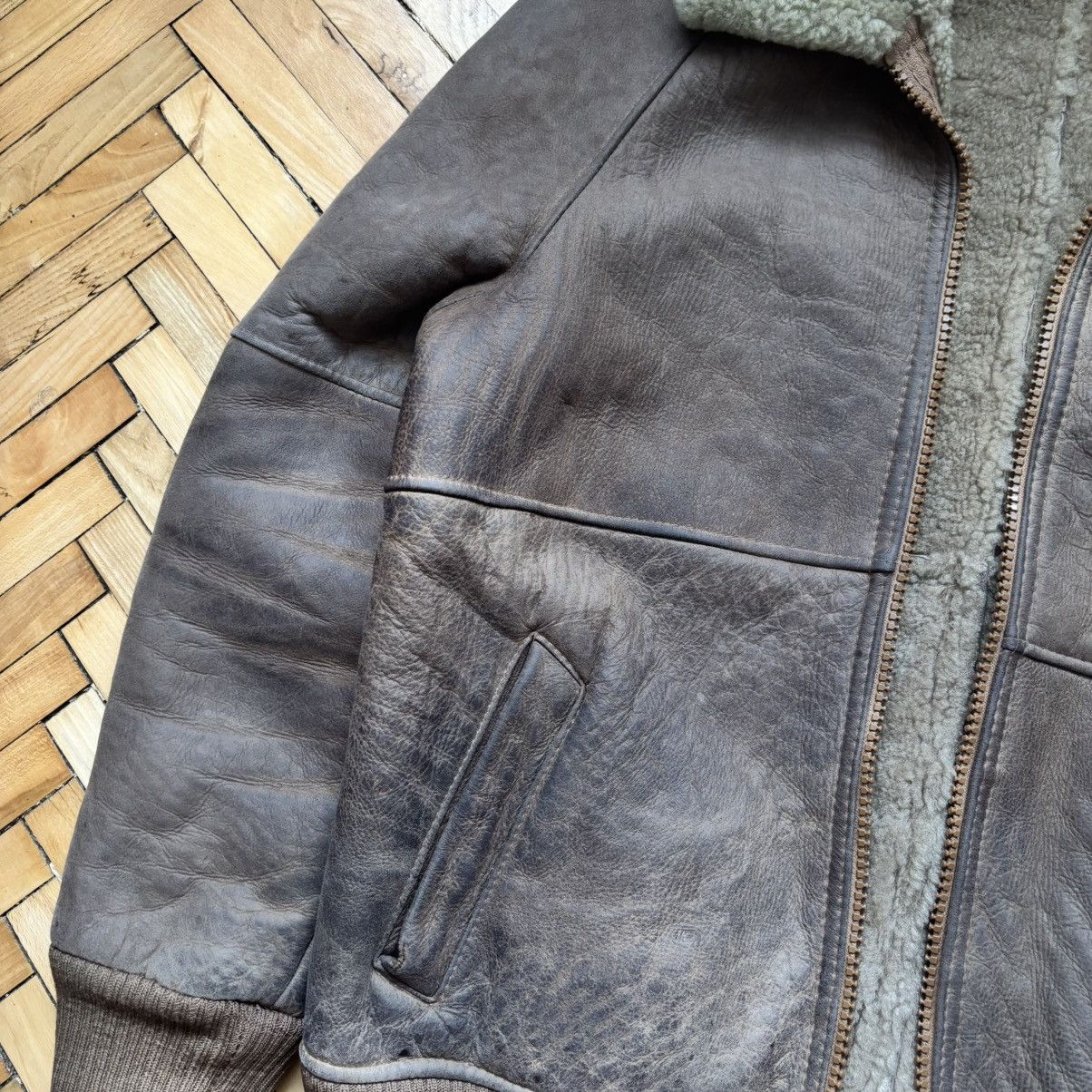 Vintage Last Drop‼️ Vintage 70’s Sheepskin Leather Jacket Size US L / EU 52-54 / 3 - 4 Thumbnail