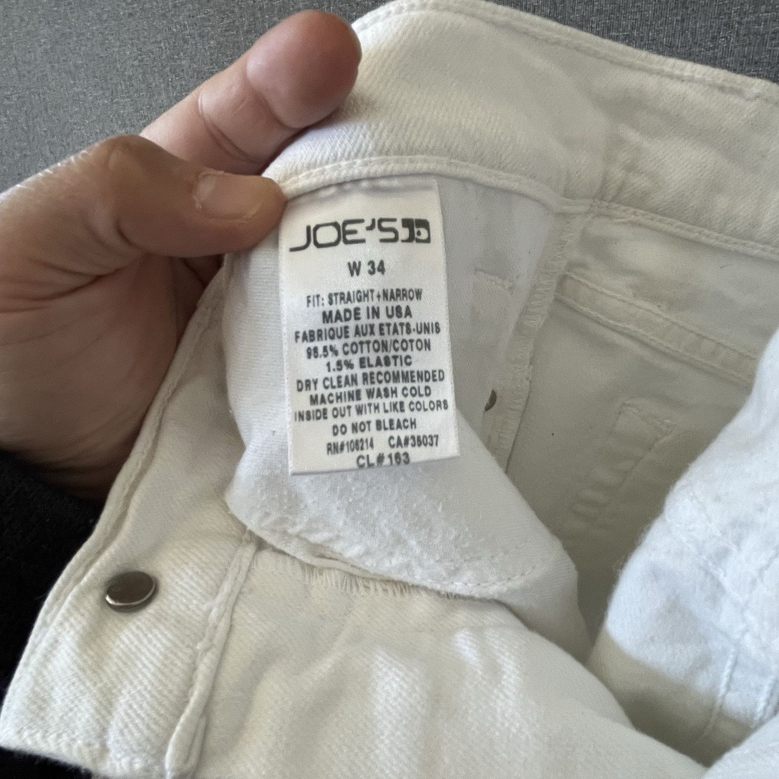 Joe's Joe's Jeans Mid Rise Straight Ankle Jeans Size 34 White Size 34" / US 12 / IT 48 - 6 Thumbnail