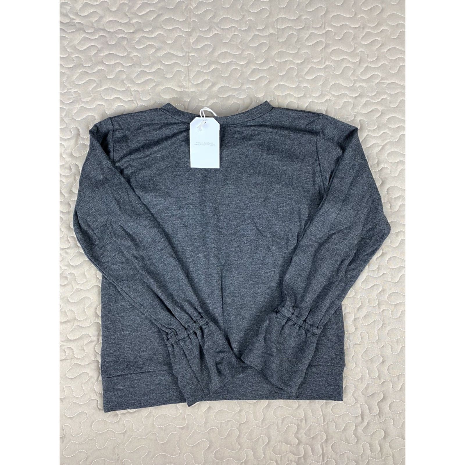Acme Clothing LNA Clothing Womens Long Sleeve Crewneck Gray Shirt XS W Tags, Pullover, Regular Size, Size XS, Gray Shirt, Women’s Pullover, LNA Clothing, New w Tags Size XS / US 0-2 / IT 36-38 - 4 Thumbnail