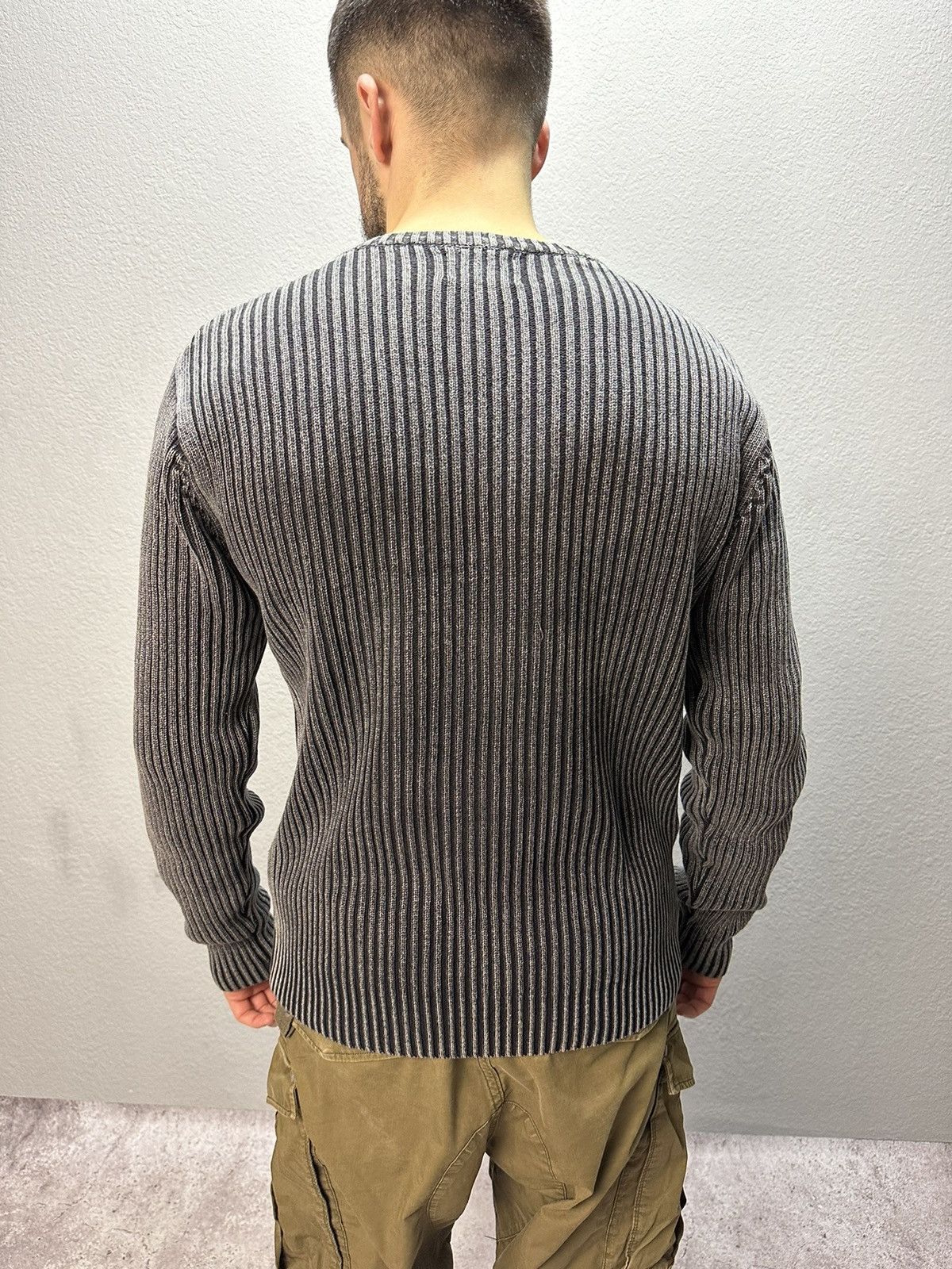 Japanese Brand × Vintage Vintage Avant Garde Style Striped Sweater Faded Y2K knitted Size US M / EU 48-50 / 2 - 12 Thumbnail
