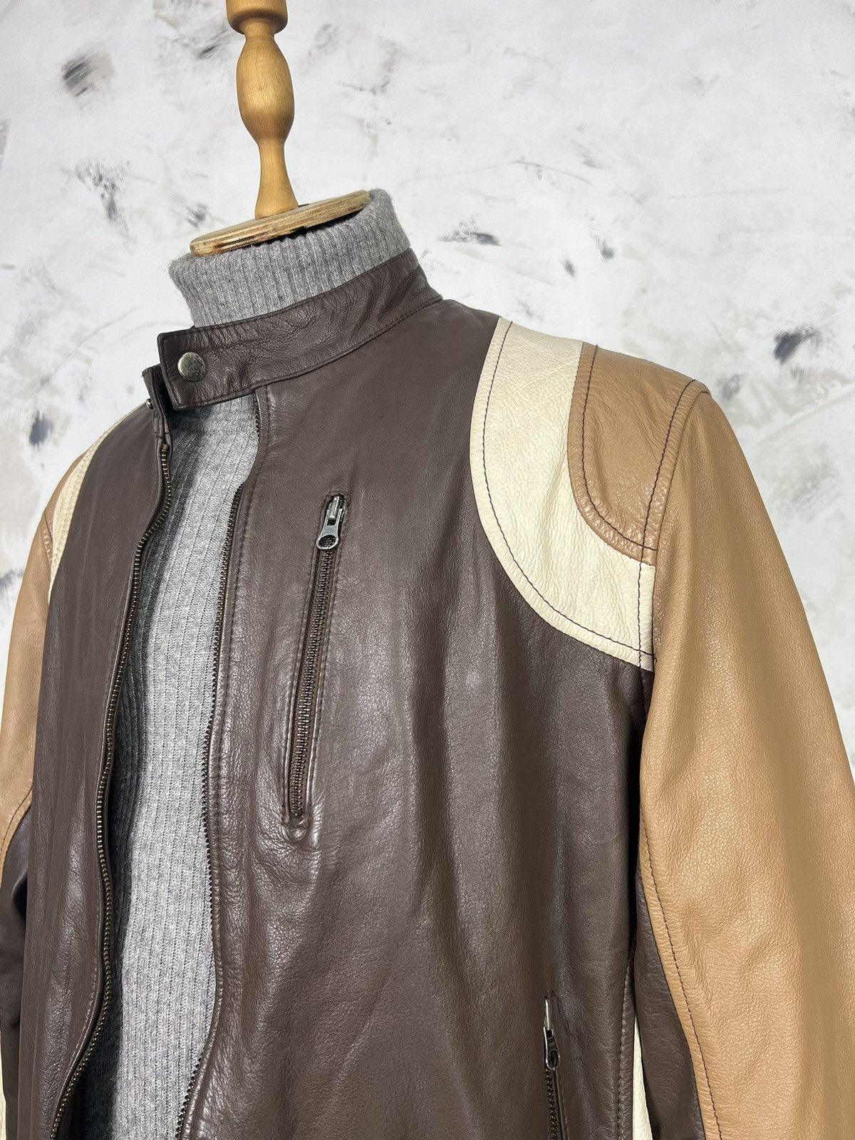 Vintage Vintage Cecil Gee Leather Jacket Size M - L Size US L / EU 52-54 / 3 - 3 Thumbnail
