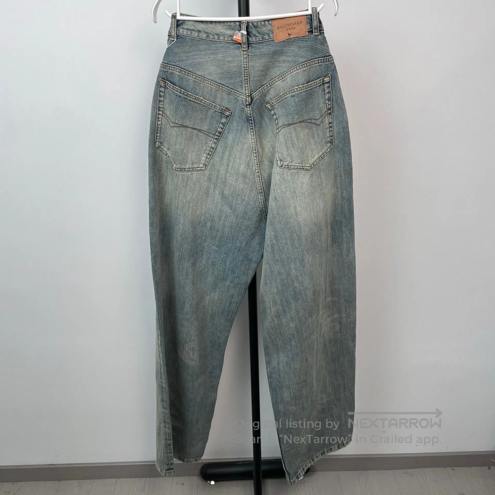 Balenciaga Balenciaga size XS Distressed Denim Wide Leg Pants Size XS Size US 27 - 2 Thumbnail