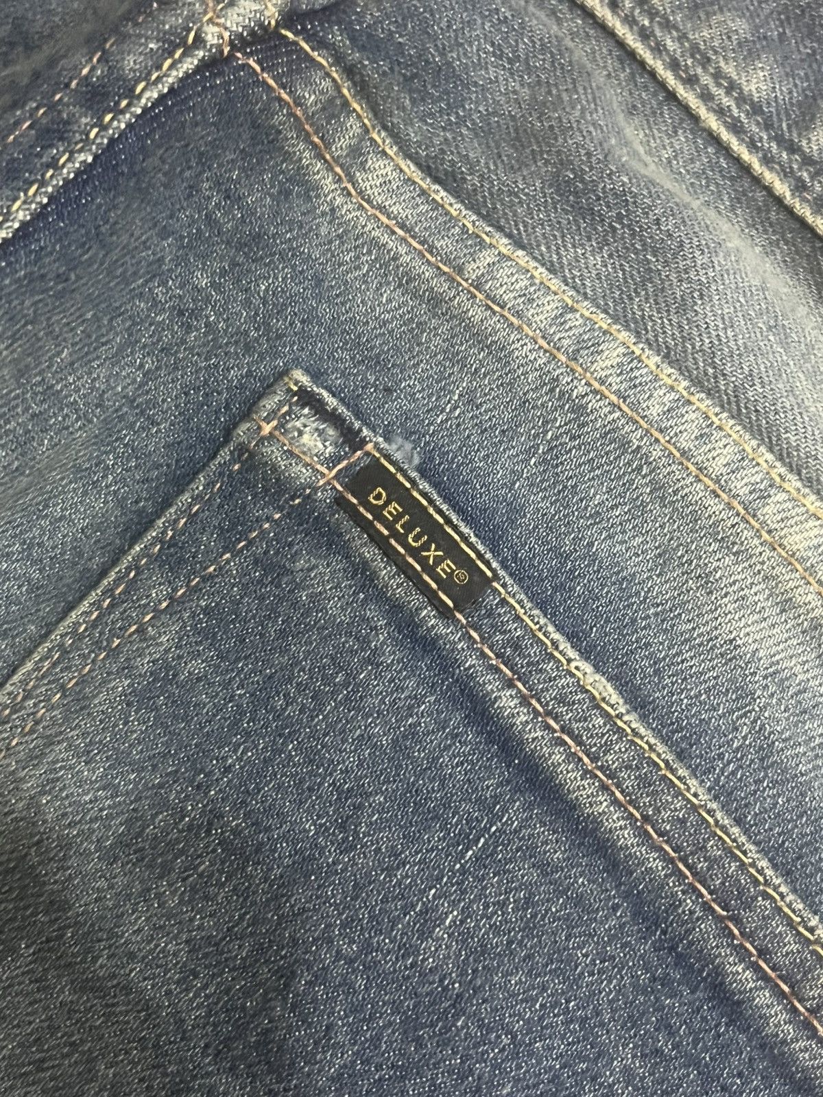 DELUXE Japanese Brand Deluxe Stockholm Sashiko Distressed Jeans Size US 32 / EU 48 - 8 Thumbnail