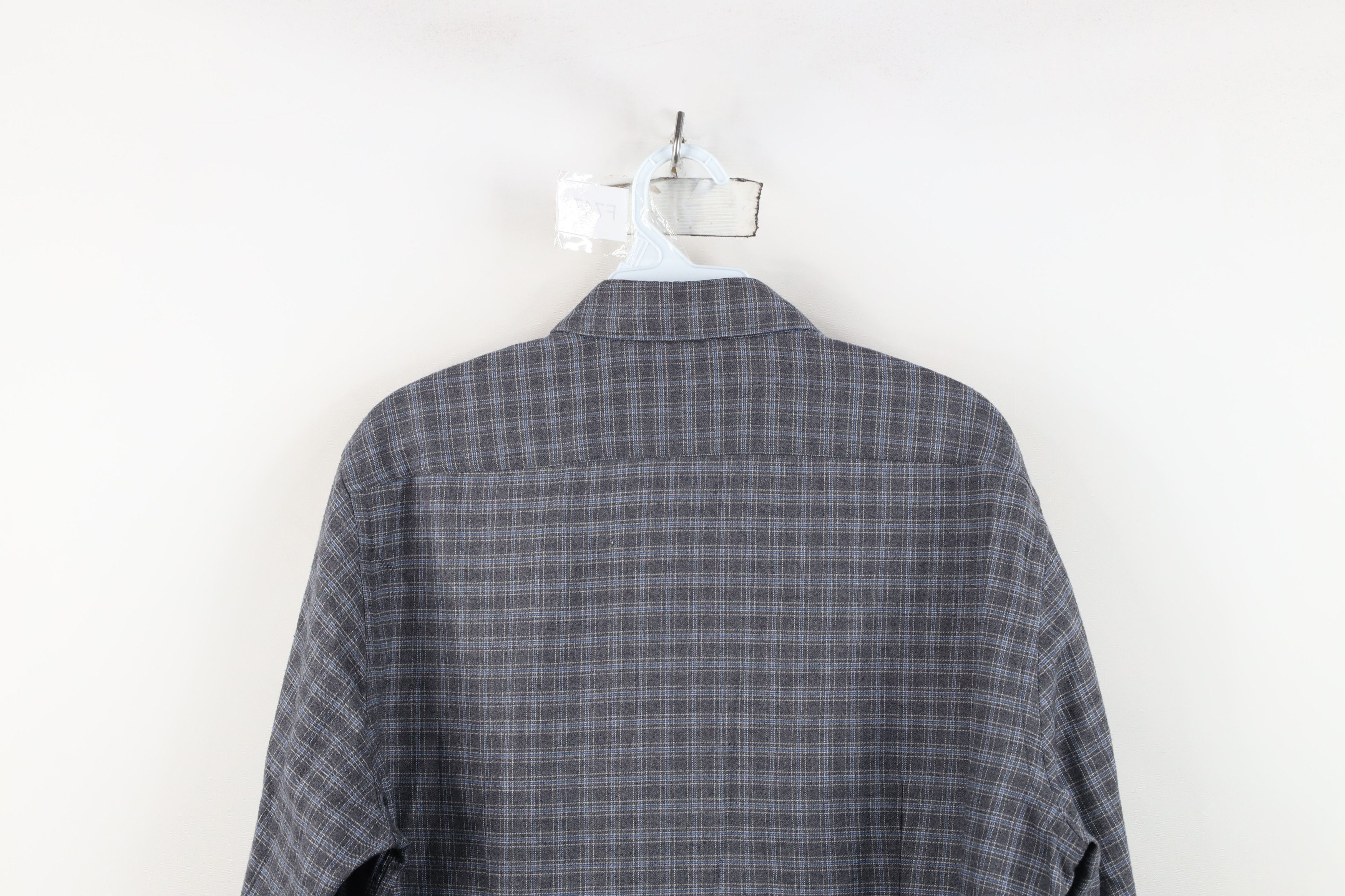 Hugo Boss Hugo Boss Regular Flannel Collared Button Shirt Gray Plaid Size US M / EU 48-50 / 2 - 13 Thumbnail