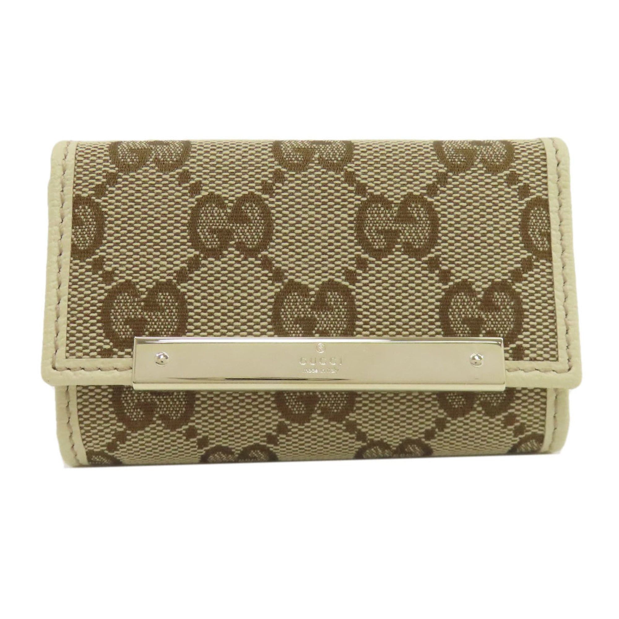 Gucci Gucci 127048 GG Canvas Key Case Canvas/Leather Women's GUCCI Size ONE SIZE - 1 Thumbnail