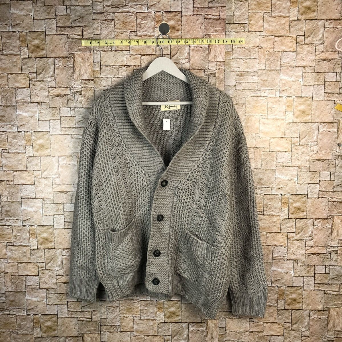 RJumbo Purple Cardigan cable Knitwear #A1083