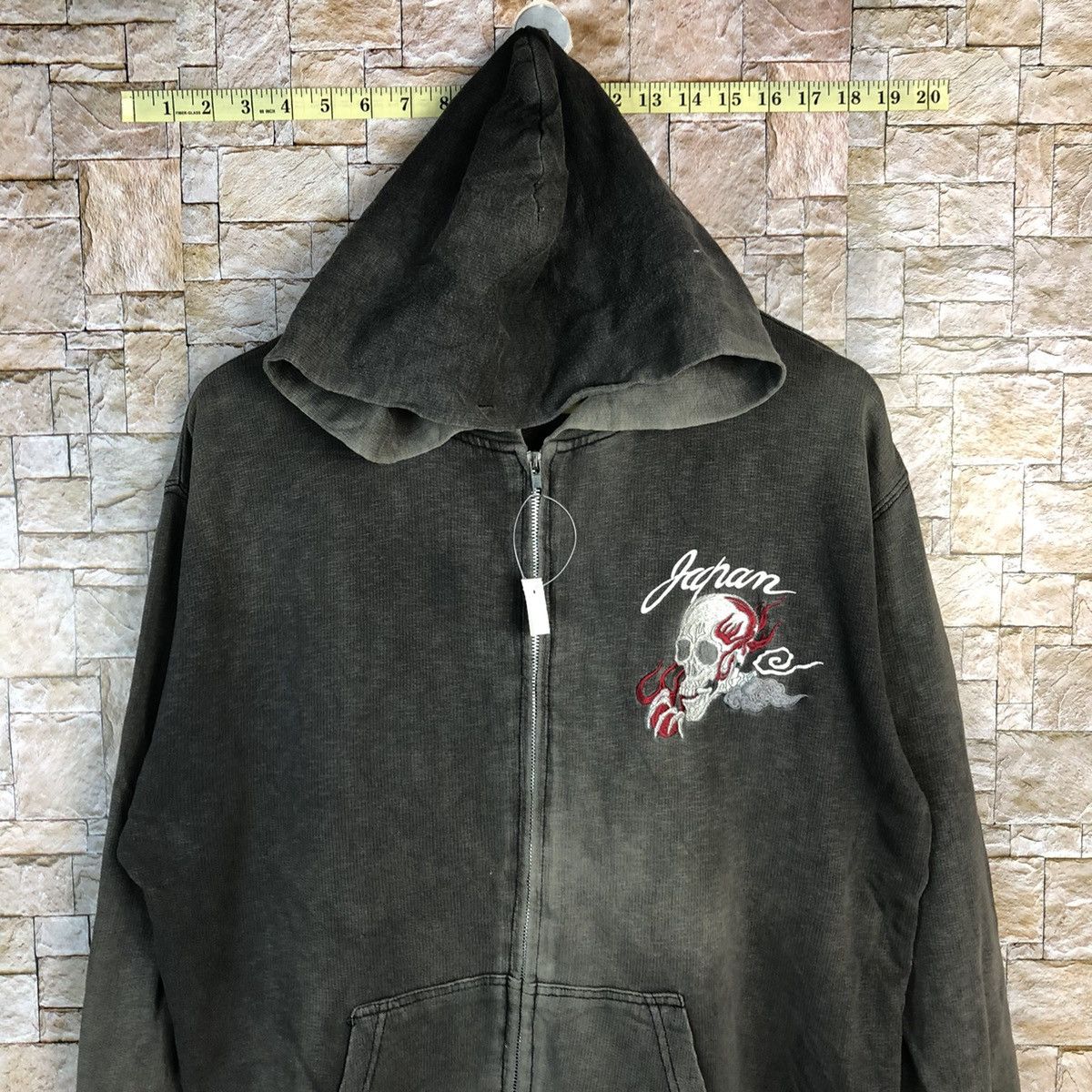 Japanese Brand DL Defective Struct skull Black japan sweater Hoodie #A558 Size US L / EU 52-54 / 3 - 6 Thumbnail
