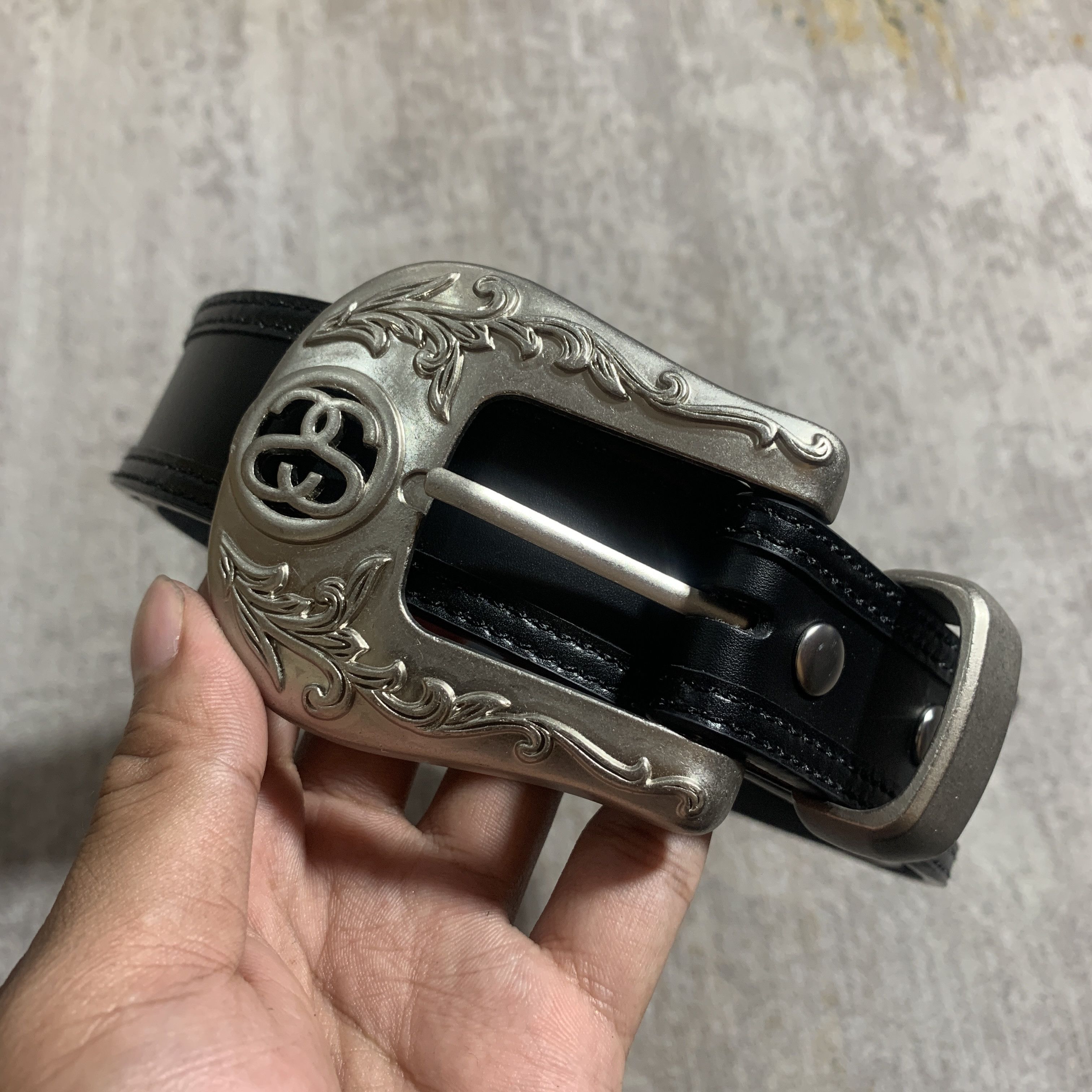 Stussy SS-LINK COWBOY BELT ブラック ベルト L/XL SM STUSSY SS-LINK COWBOY BELT BLACK