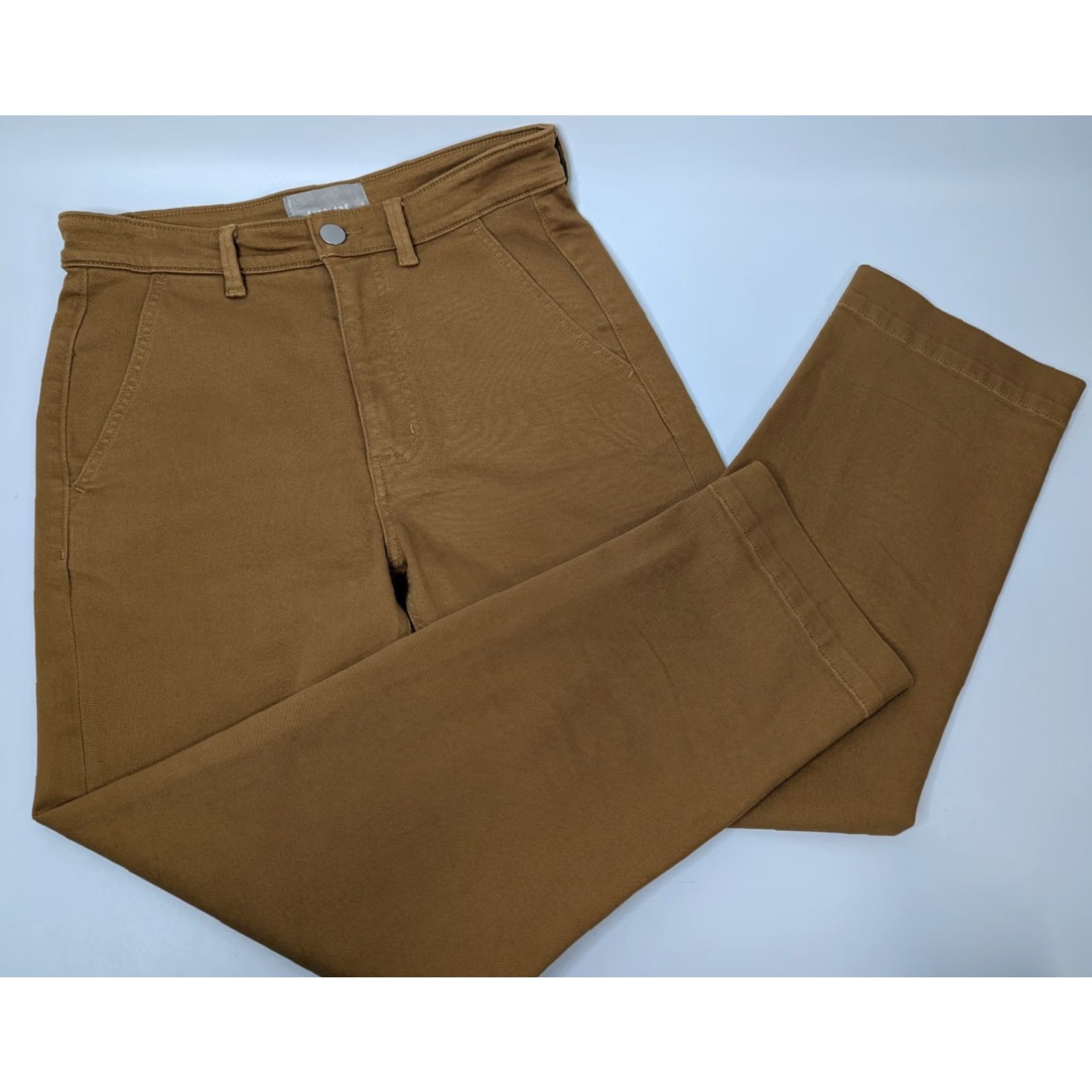 Everlane Everlane The Straight Leg Crop Pant Women 6 Beiges Cotton Twill High Rise Relaxed Front Flat Cropped Modern Vintage No Size 28" / US 6 / IT 42 - 6 Thumbnail