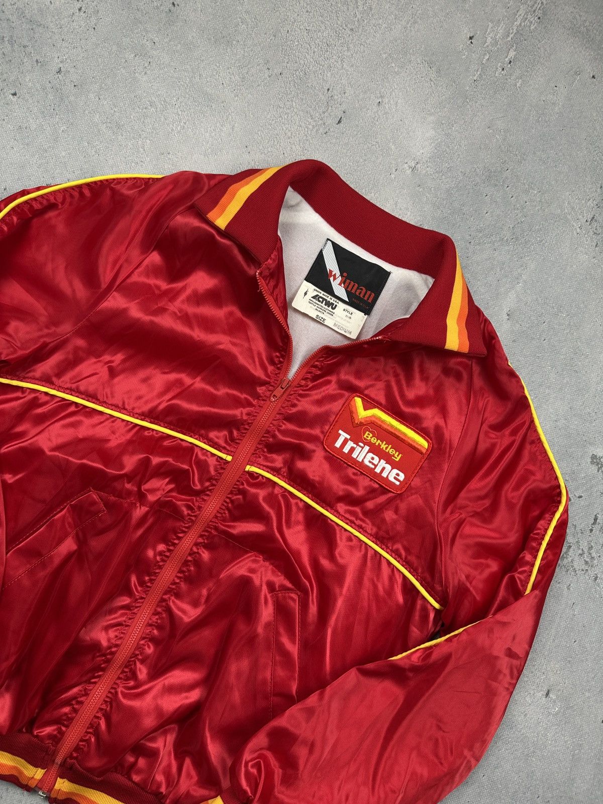 Vintage Vintage 80s Berkley Trilene Satin Racing Jacket 90s USA M Size US M / EU 48-50 / 2 - 2 Thumbnail