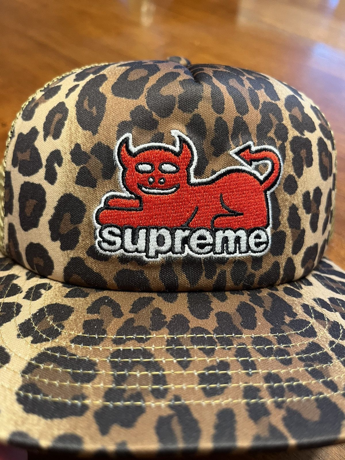 Supreme Supreme Toy Machine Mesh Back 5-Panel Trucker Hat Leopard