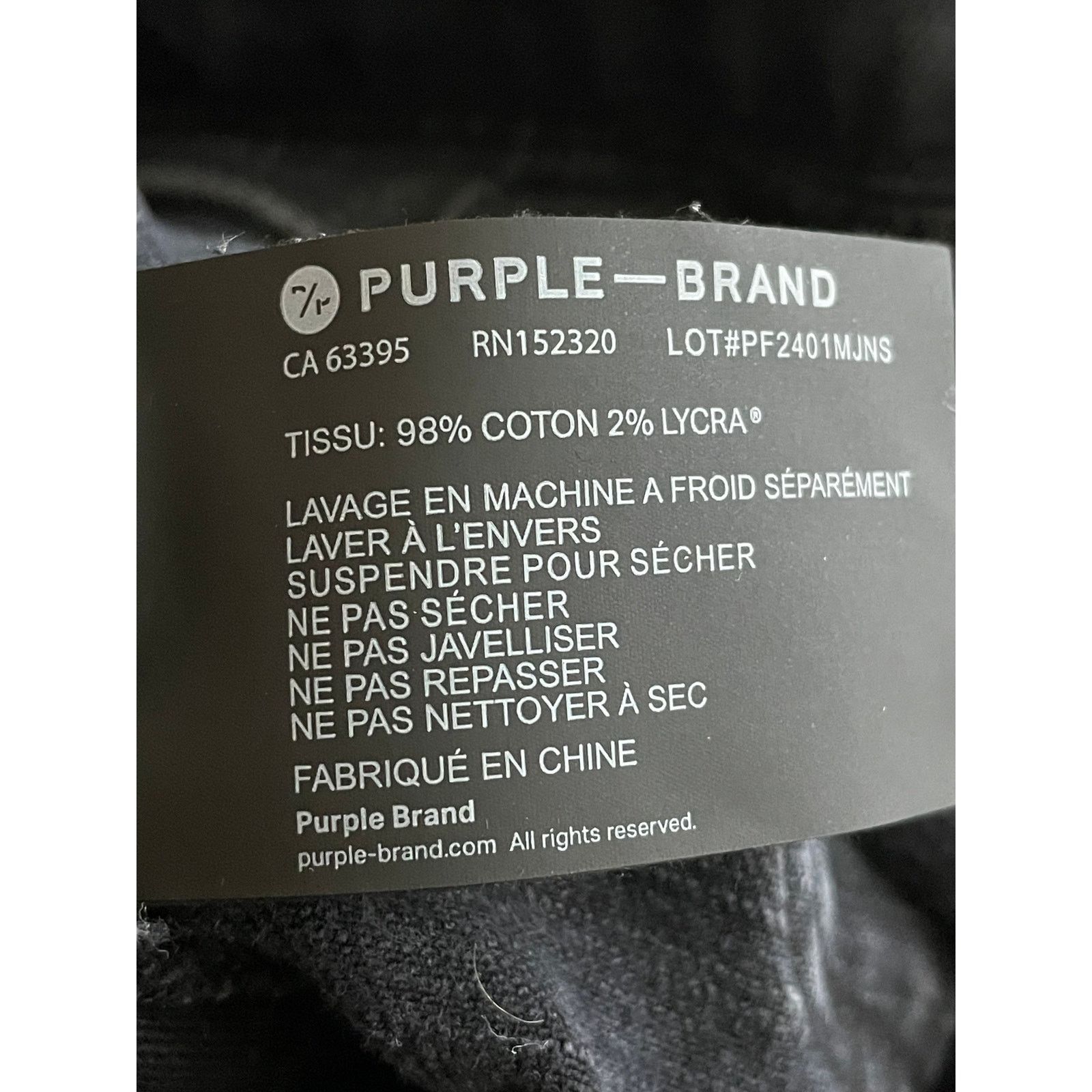 Purple Brand Purple Brand Black Faded Wash Jeans Size US 32 / EU 48 - 5 Thumbnail