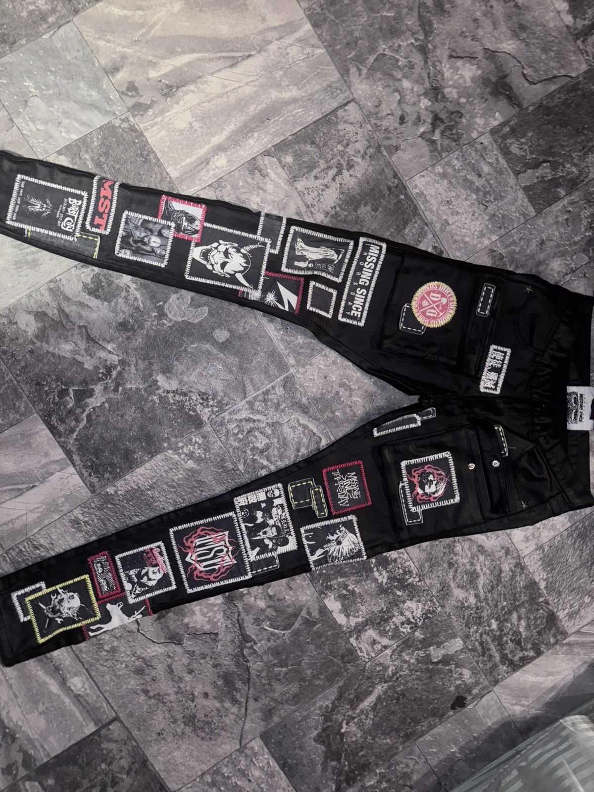 City Morgue × Missing Since Thursday MST Black Tar Denim Size US 29 - 2 Thumbnail