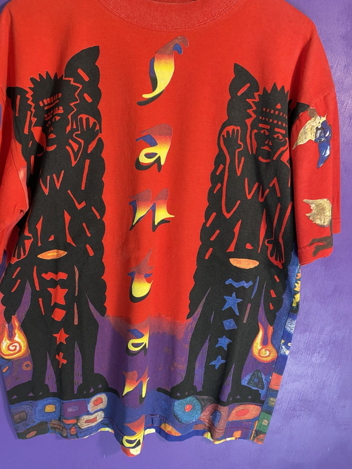 Band Tees Vintage 90s Carlos Santana Heavenly smiles AOP t-shirt Size US XL / EU 56 / 4 - 3 Thumbnail