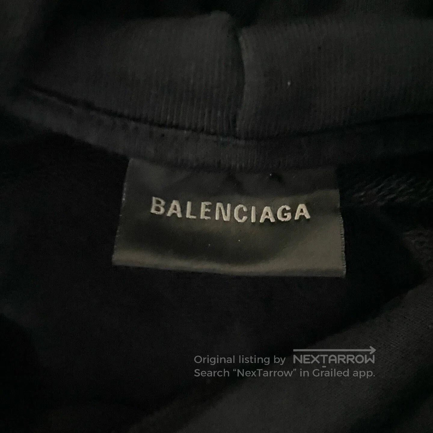 Balenciaga black balenciaga logo hoodie with large size. Size US XL / EU 56 / 4 - 3 Thumbnail