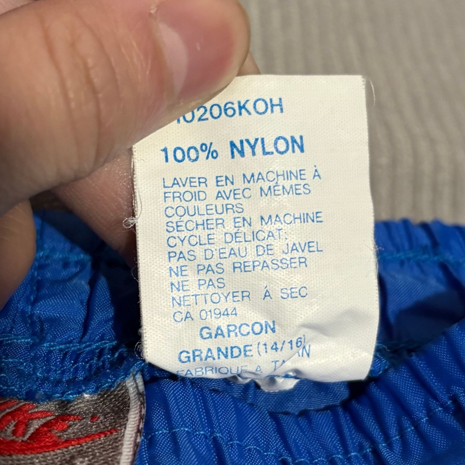 Nike × Vintage Xs 1980s Nike Windbreaker track pants Blue logo zip y2k Size US 28 / EU 44 - 6 Thumbnail
