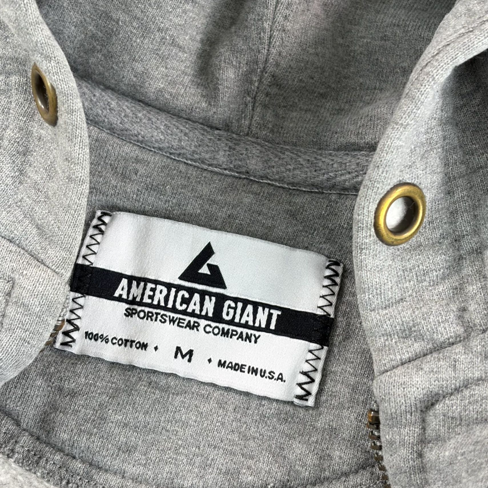 Vintage American Giant Classic Heavyweight Full Zip Hoodie Sweatshirt Gray Men Medium US Size US M / EU 48-50 / 2 - 2 Thumbnail