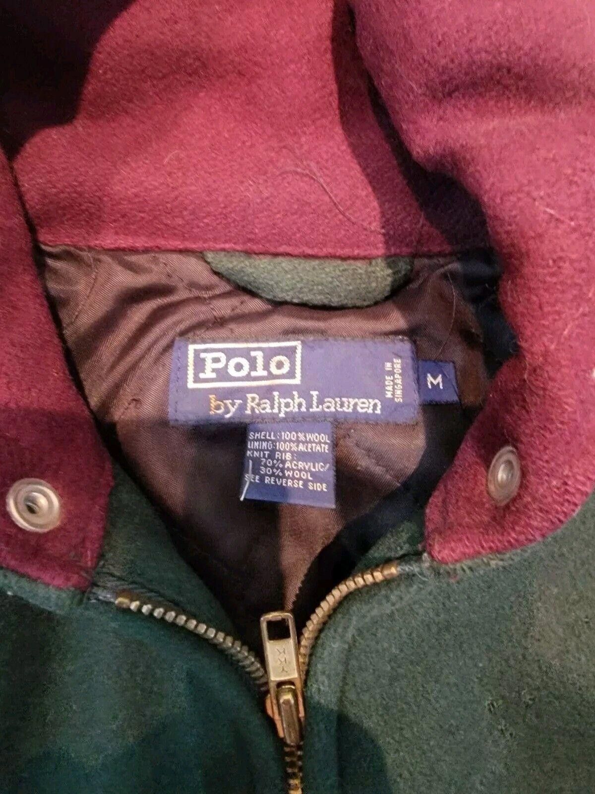 Polo Ralph Lauren Polo Ralph Lauren Deep Green Wool Bomber Jacket Size Size US M / EU 48-50 / 2 - 2 Thumbnail