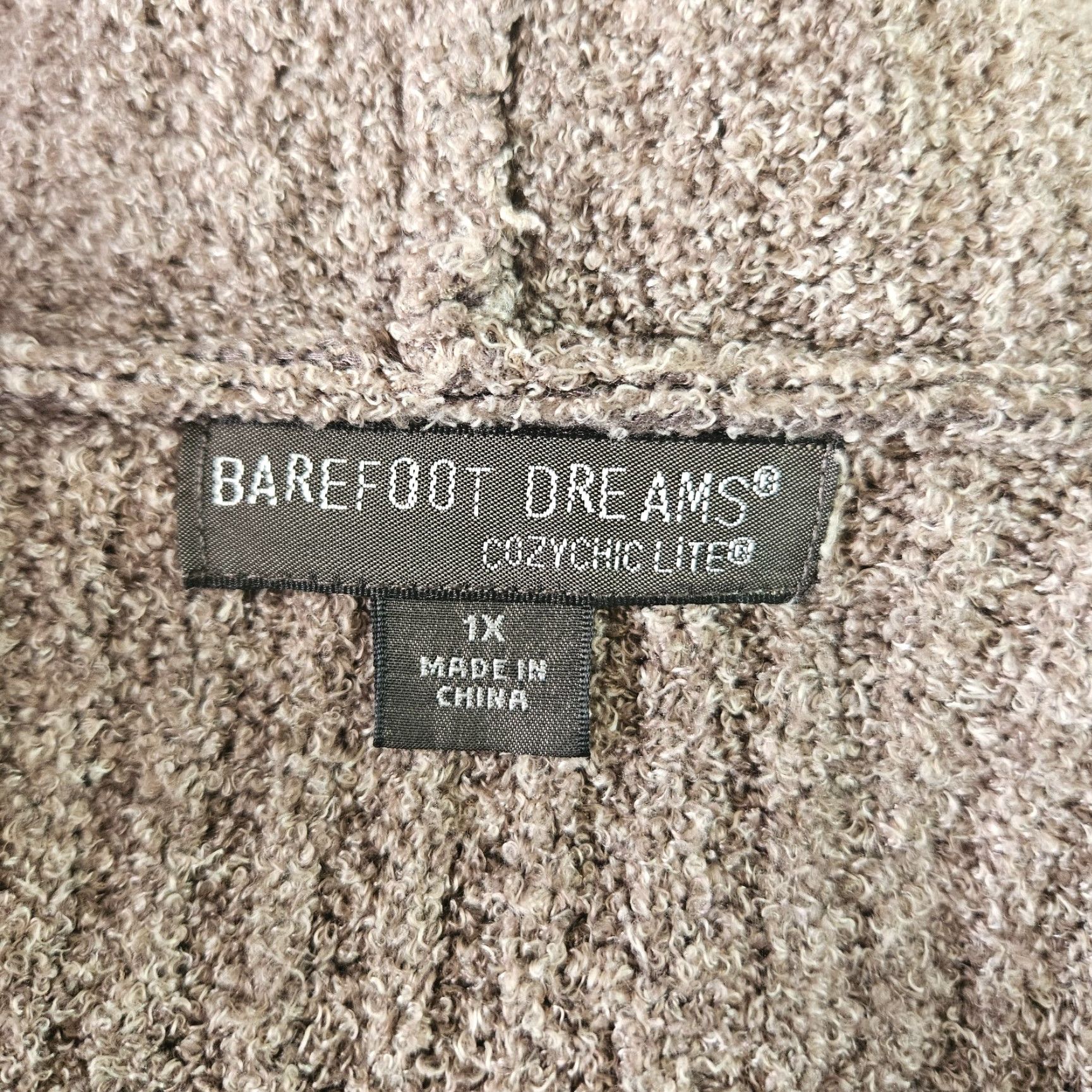 Vintage Barefoot Dreams Cardigan Womens 1X Open Front Long Sleeve Sz 1X Brown Solid Knit Sweater Womens Size XL / US 12-14 / IT 48-50 - 5 Thumbnail