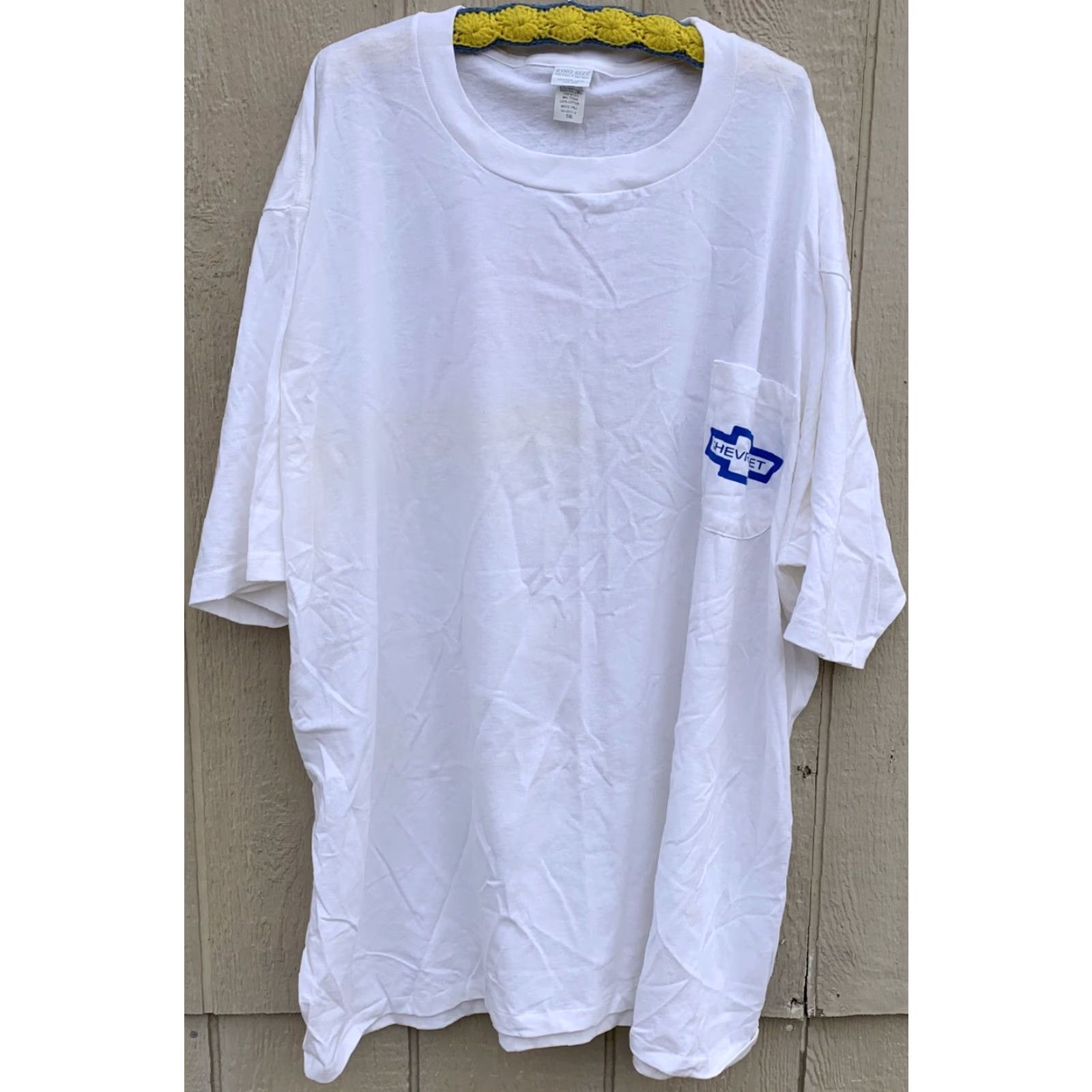 Vintage VINTAGE Chevrolet Pocket Tee T-Shirt 5XL White Men Pocket Chevrolet 50s Retro Classic Cars Vintage Tee Size US XXL / EU 58 / 5 - 6 Thumbnail
