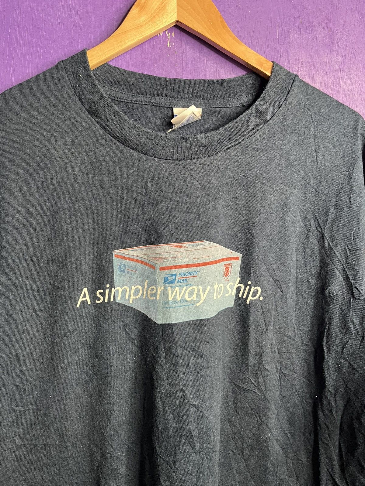 Vintage Vintage 90s USPS a simple way to ship t-shirt Size US XXL / EU 58 / 5 - 3 Thumbnail
