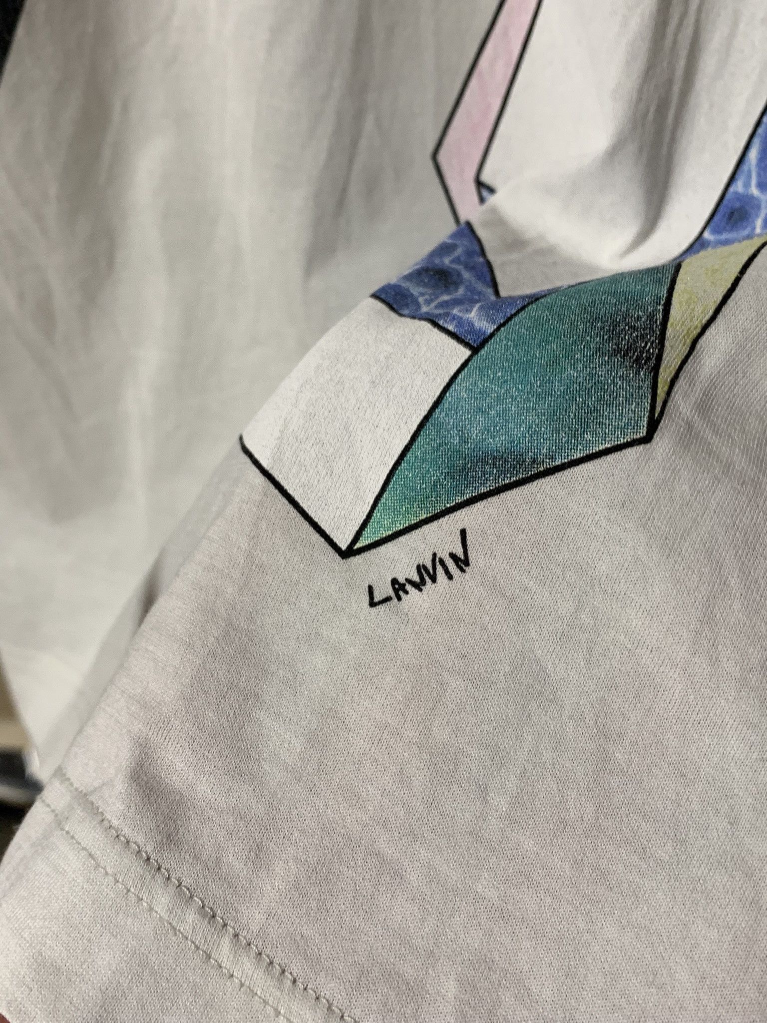 Lanvin LANVIN LIMITED EDITION ROCK-PRINT COTTON-JERSEY T-SHIRT Size US L / EU 52-54 / 3 - 4 Thumbnail
