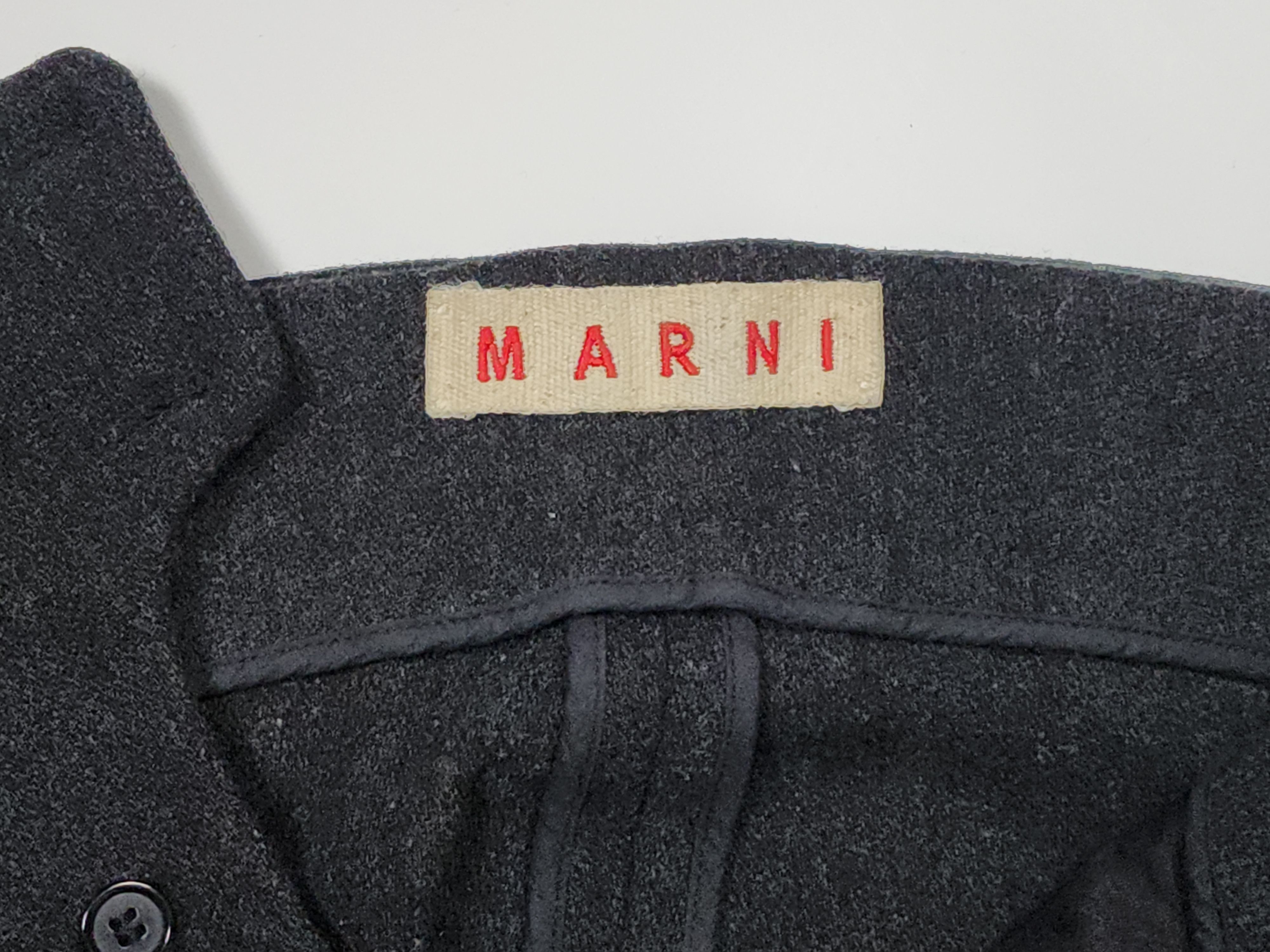 Marni Charcoal Gray Textured Wool Pants IT38/US4 Size 27" / US 4 / IT 40 - 8 Thumbnail