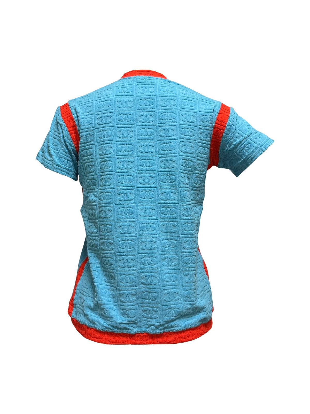 Chanel CHANEL Sport S/S 2002 CC Emboss Jacquard Terry Cloth T-Shirt Size M / US 6-8 / IT 42-44 - 2 Thumbnail