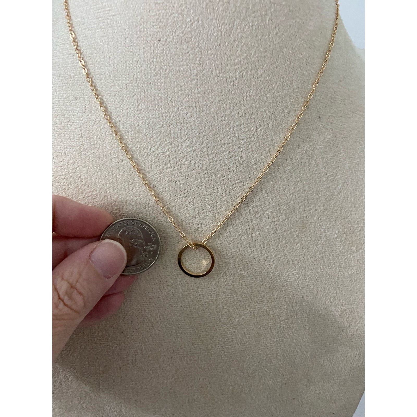 Other Circle pendant necklace rose gold tone Size ONE SIZE - 2 Thumbnail