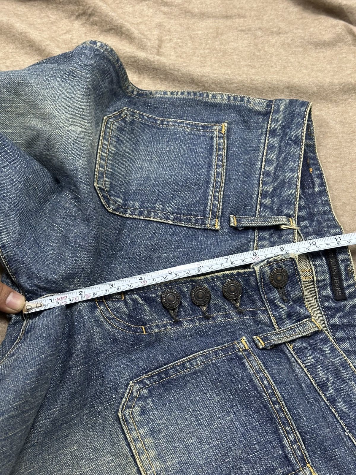 Big John × Japanese Brand × Vintage Vintage Big John Flare Bell Bottom Jean (Scovil Button) Size US 29 - 18 Thumbnail
