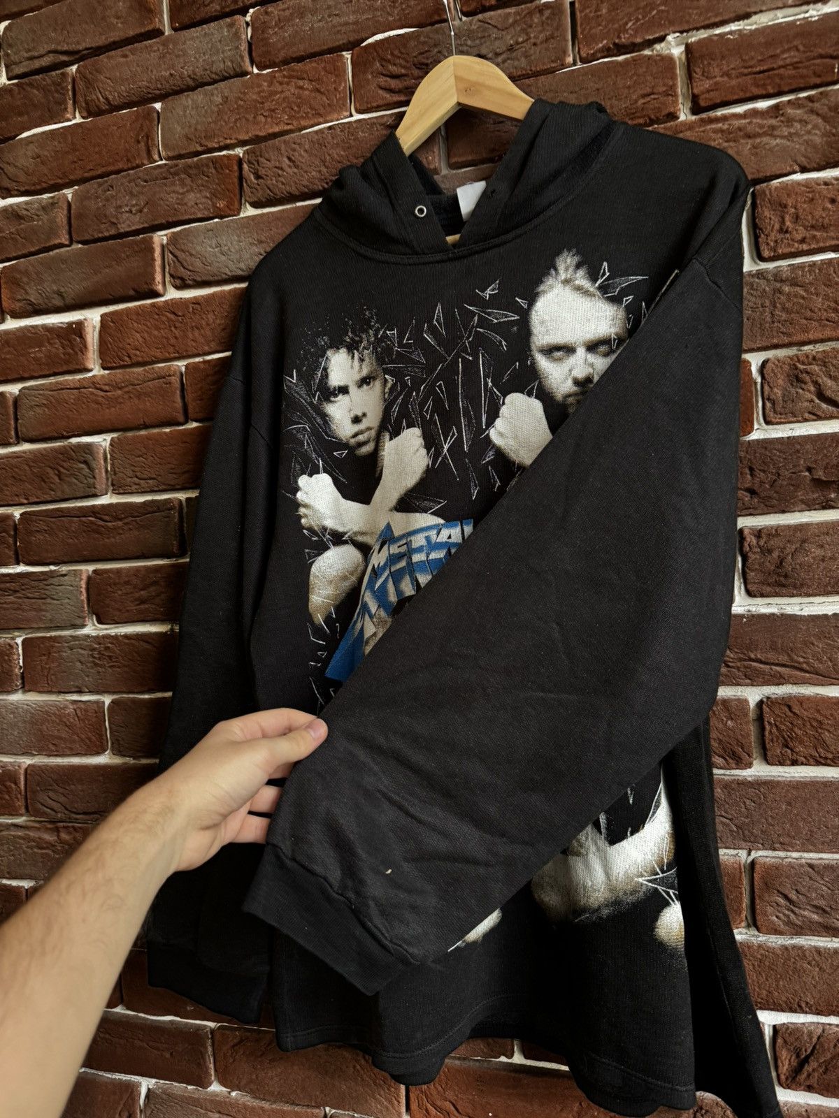 Band Tees Vintage 90s Metallica AOP Print Metal Band Tee Hoodie XL Size US XL / EU 56 / 4 - 5 Thumbnail