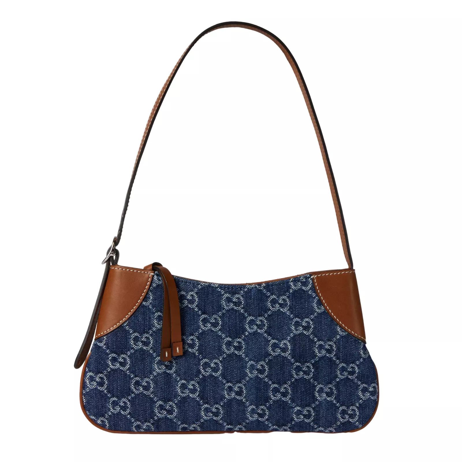 GUCCI GG Emblem Small Beige/Ivory Shoulder Bag New