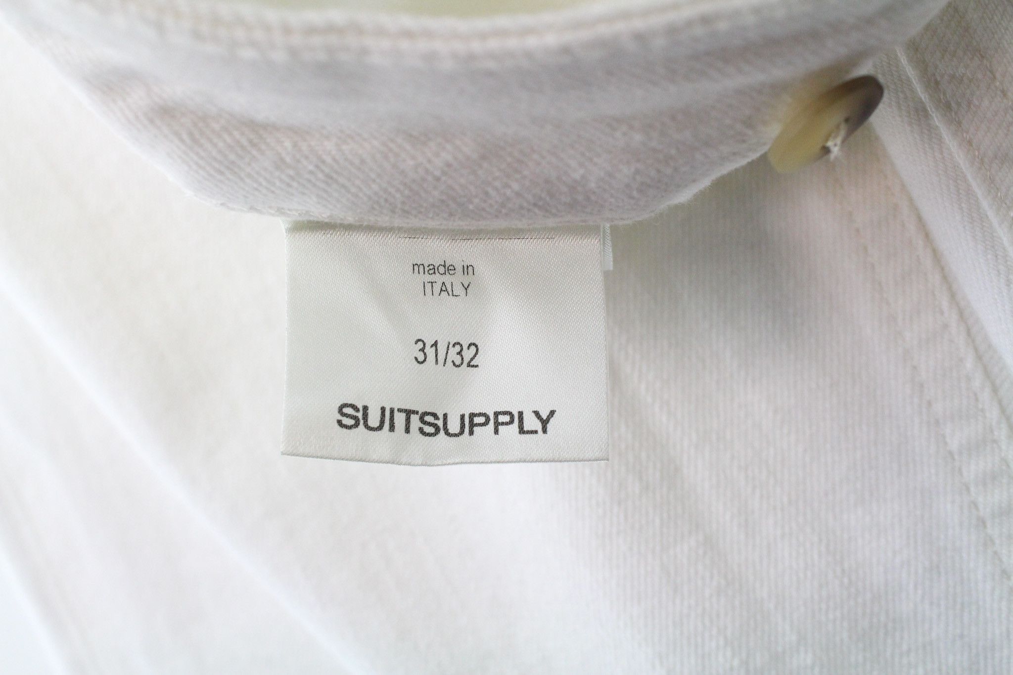 Suitsupply ALAIN W31/L32 White Cotton Denim Jeans 67849 Size US 31 - 6 Thumbnail