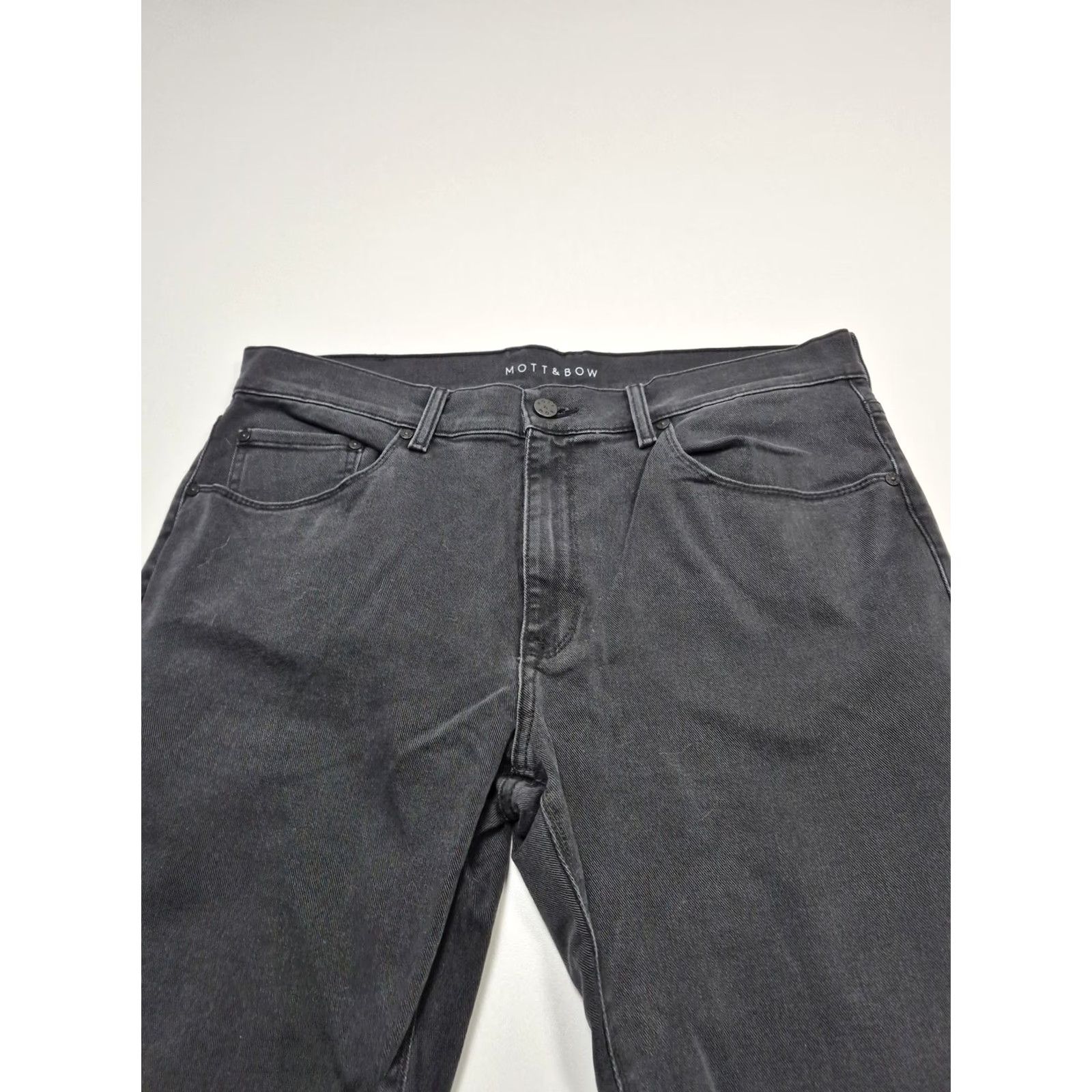 Mott & Bow Mott & Bow Jeans 36x32 Gray Slim Stone 9 Month Denim Straight Stretch Mens Regular Zip Pockets Logo Cord Belt Loops Stones Wash Size US 36 / EU 52 - 2 Thumbnail