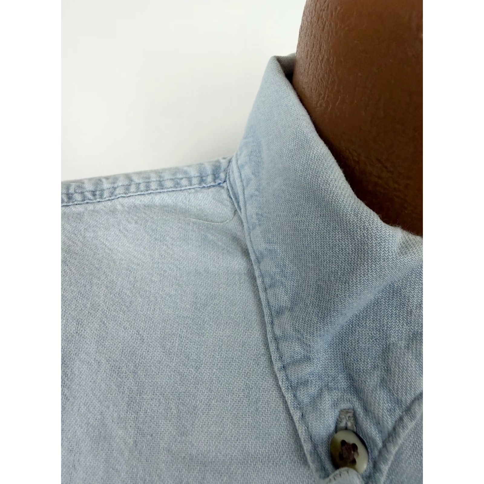 Denime VINTAGE Camp Creek Denim Shirt Men L Blue Cotton Button-Up 90s Y2K Embroidered Pockets Size US L / EU 52-54 / 3 - 4 Thumbnail