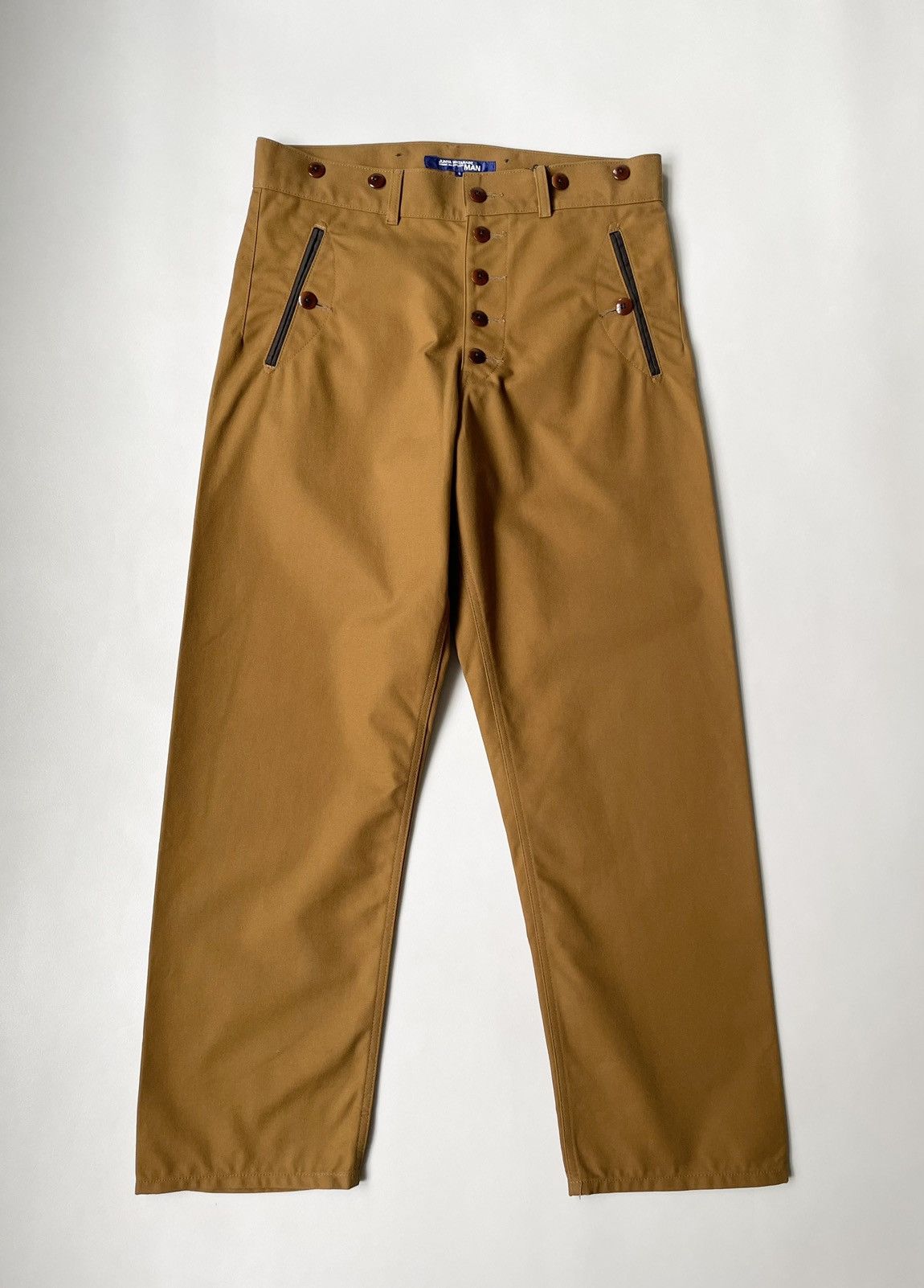 Comme des Garcons A/W 09 Tan Cotton Work Trousers Size US 32 / EU 48 - 1 Thumbnail