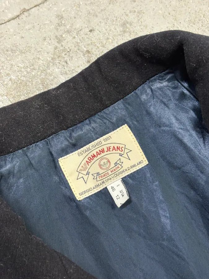 Armani 1990s Armani Navy Wool Caban Officer Jacket Size US S / EU 44-46 / 1 - 6 Thumbnail