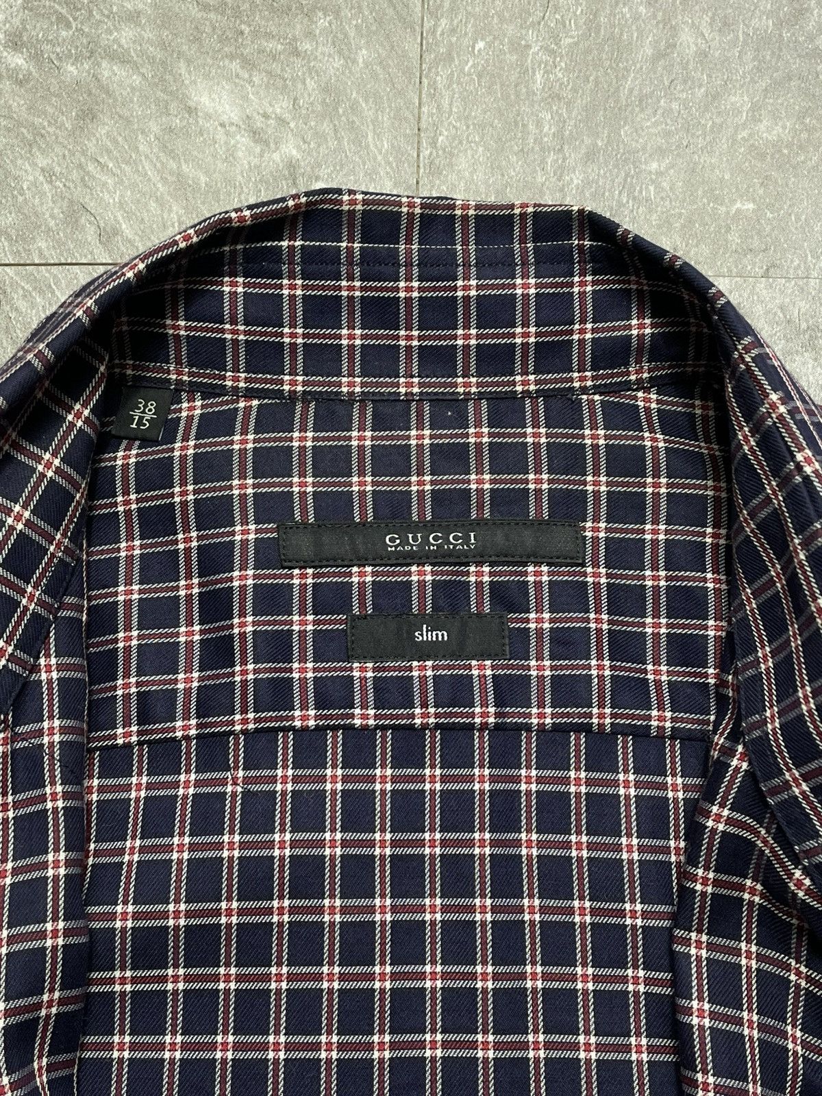 Gucci GUCCI 2011 Plaid Western Slim Fit Shirt Made In Italy Size S Size US S / EU 44-46 / 1 - 6 Thumbnail