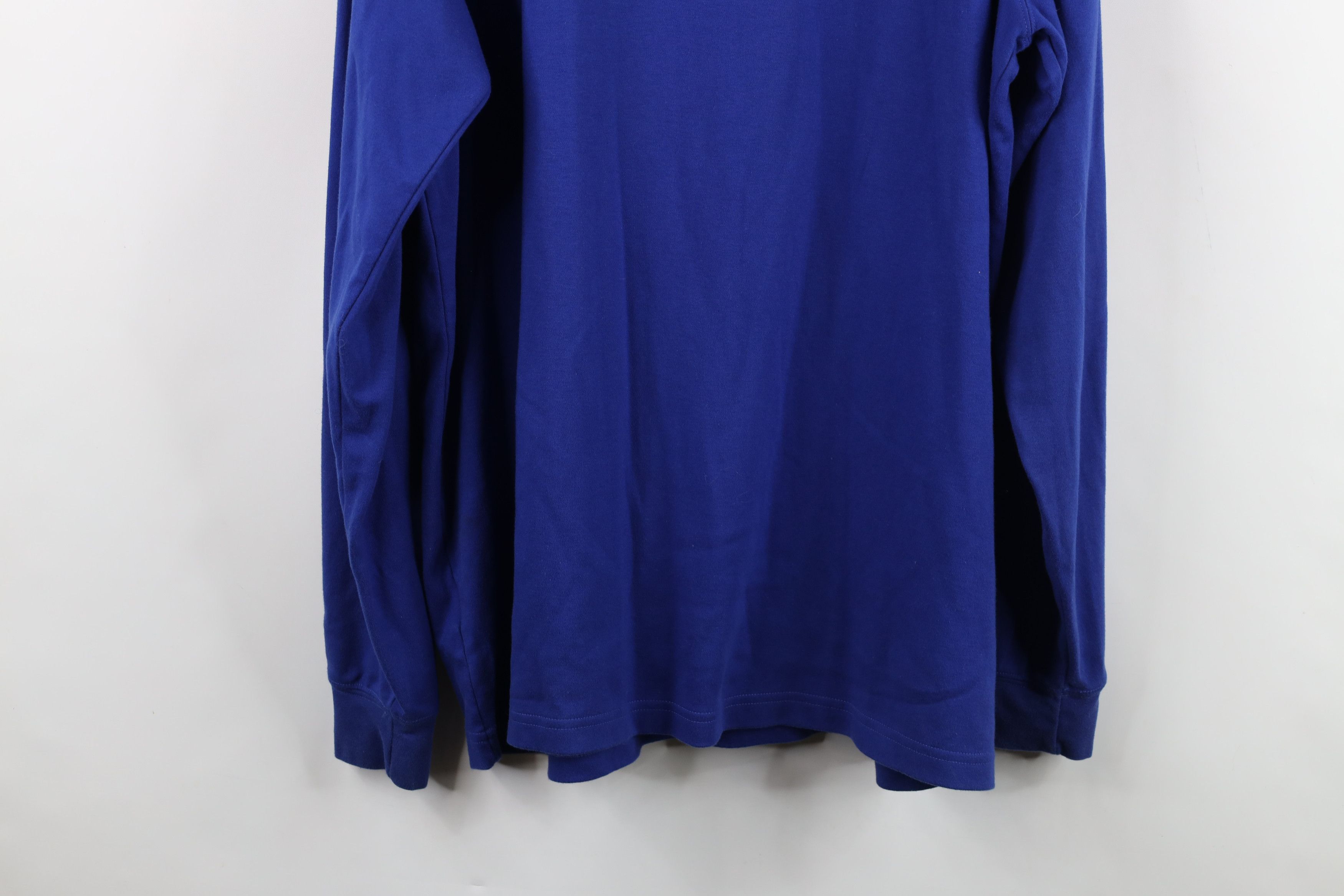 Lands' End Vintage 90s Lands End Mock Neck Long Sleeve T-Shirt Blue Size US XL / EU 56 / 4 - 13 Thumbnail