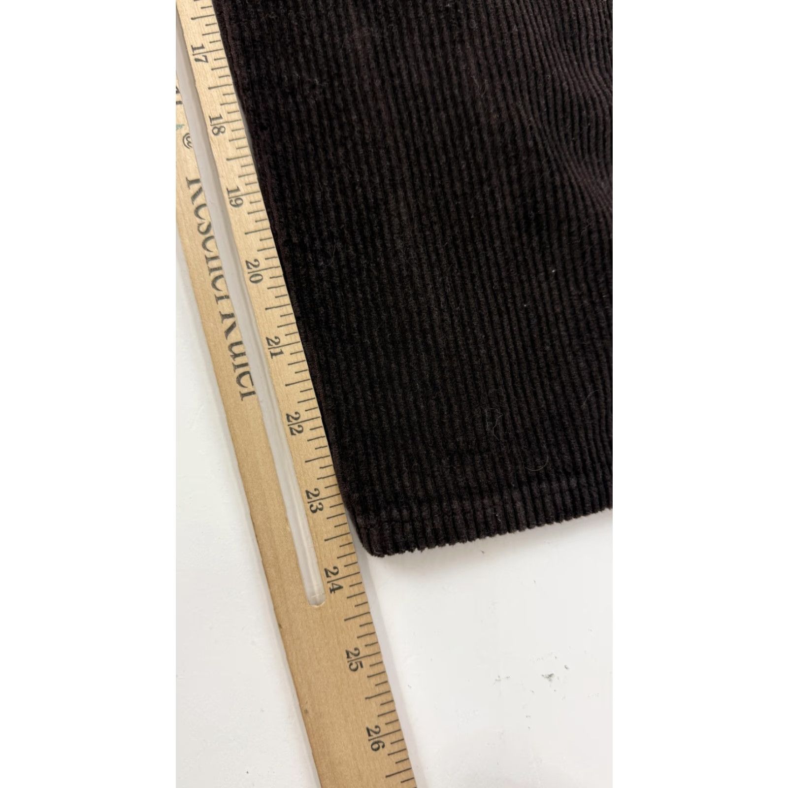 Empyre Empyre Pants Womens 24 Brown Corduroy Straight Leg Embroidered Logo Ladies Size 42" / US 20 - 7 Thumbnail