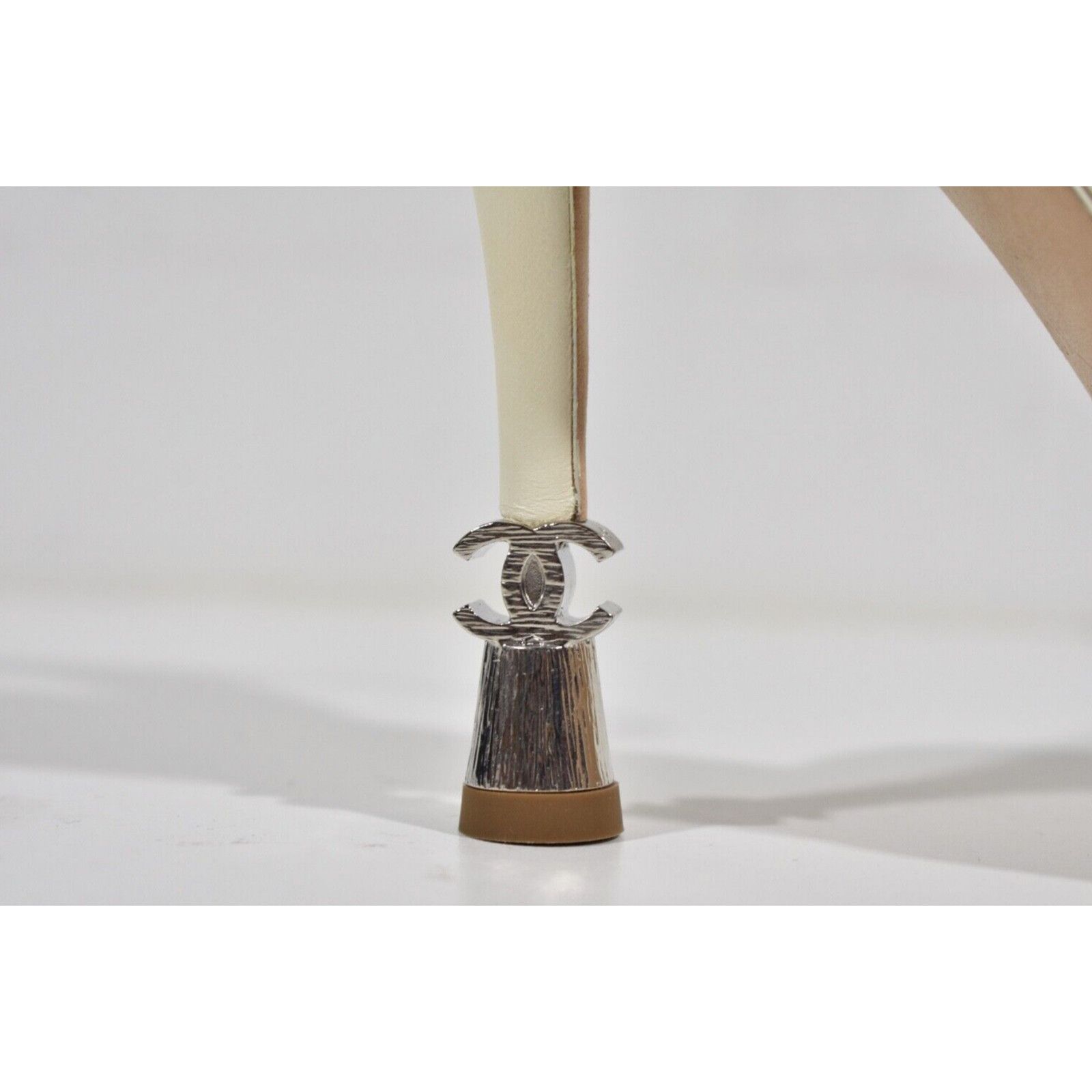 Other 22S Lambskin CC Heel Logo Ankle Strap Sandal Pump 40.5 Size US 10.5 / IT 40.5 - 7 Thumbnail