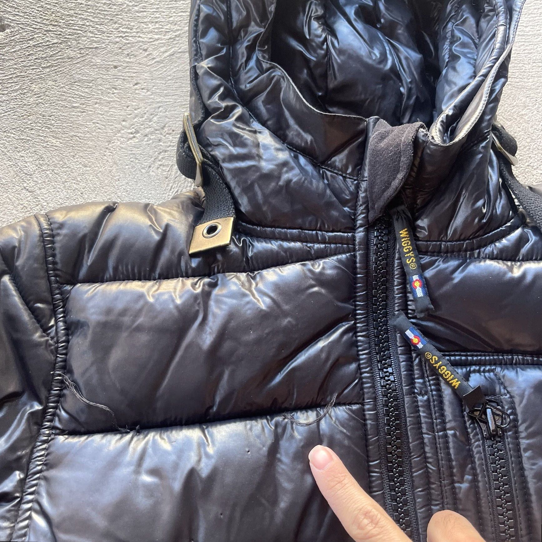 Vintage Wiggy's Jacket Womens 2 Black Puffer Jacket Quilted Embroidered Zip Long Sleeve Casual Travel Size XS / US 0-2 / IT 36-38 - 5 Thumbnail