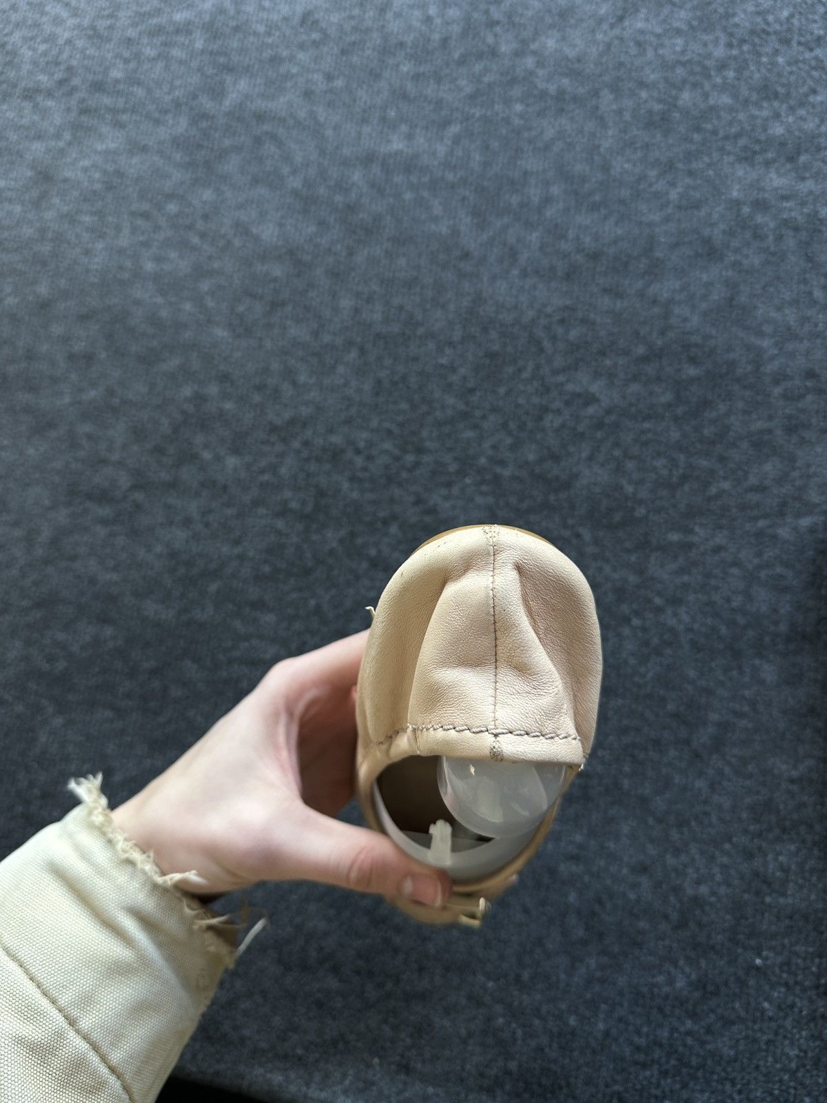 Dior GRAIL🚨 DIOR CHRISTIAN BEIGE Leather Ballet Flats luxury Size US 6.5 / IT 36.5 - 5 Thumbnail