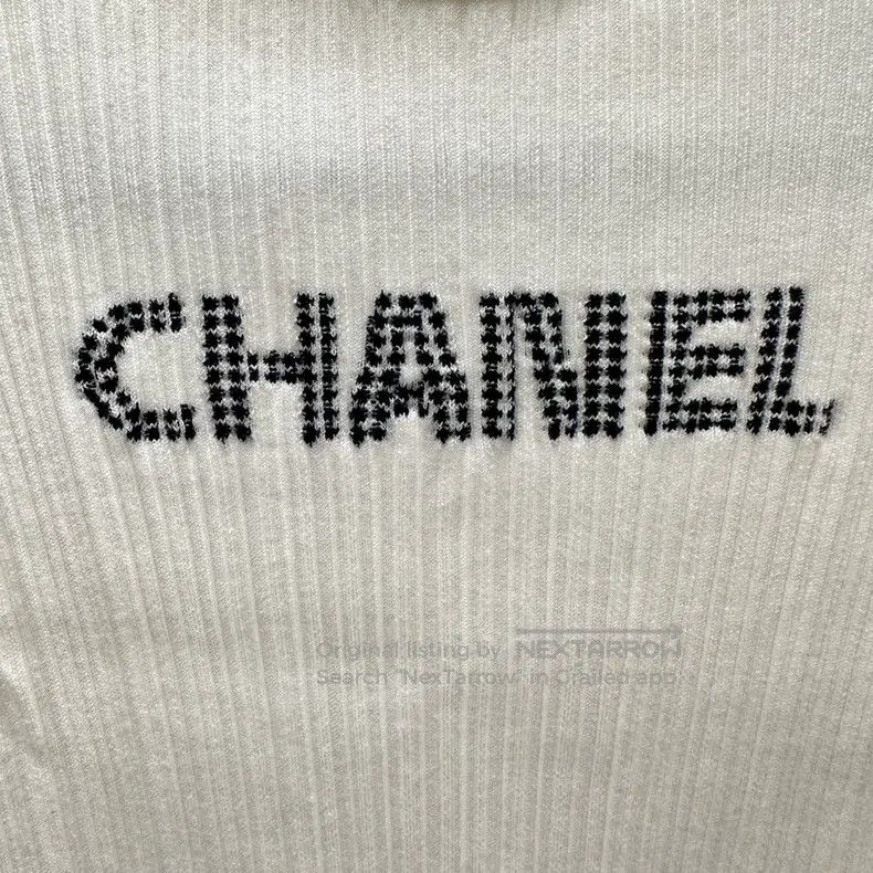 Chanel Chanel Slanget letter knitted short sleeves Size XXS / US 00 / IT 34 - 7 Thumbnail