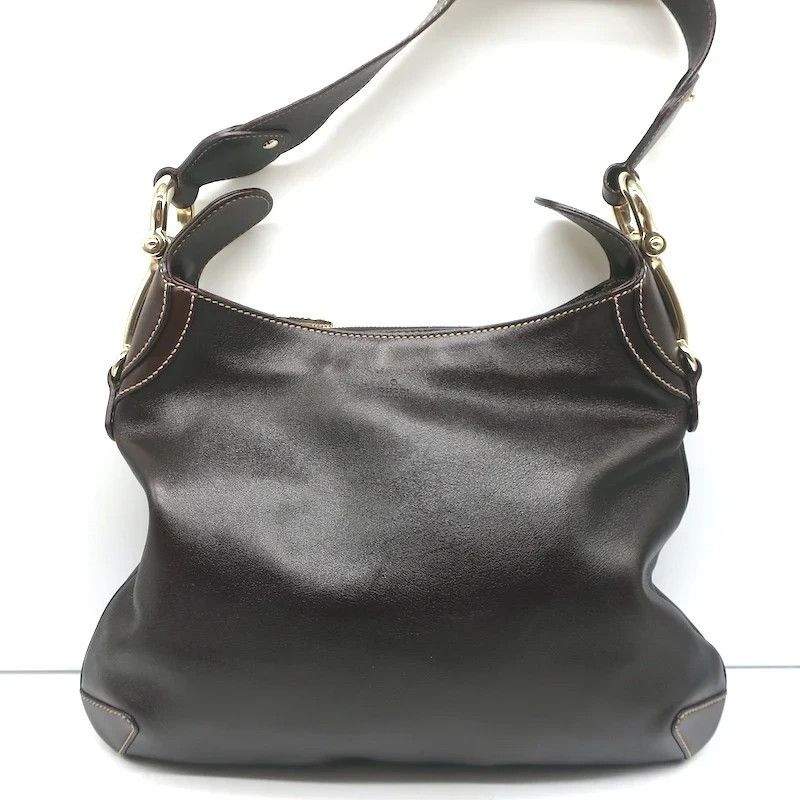 Gucci Gucci Creole Horsebit Dark Brown Leather Hobo Shoulder Bag Size ONE SIZE - 3 Thumbnail