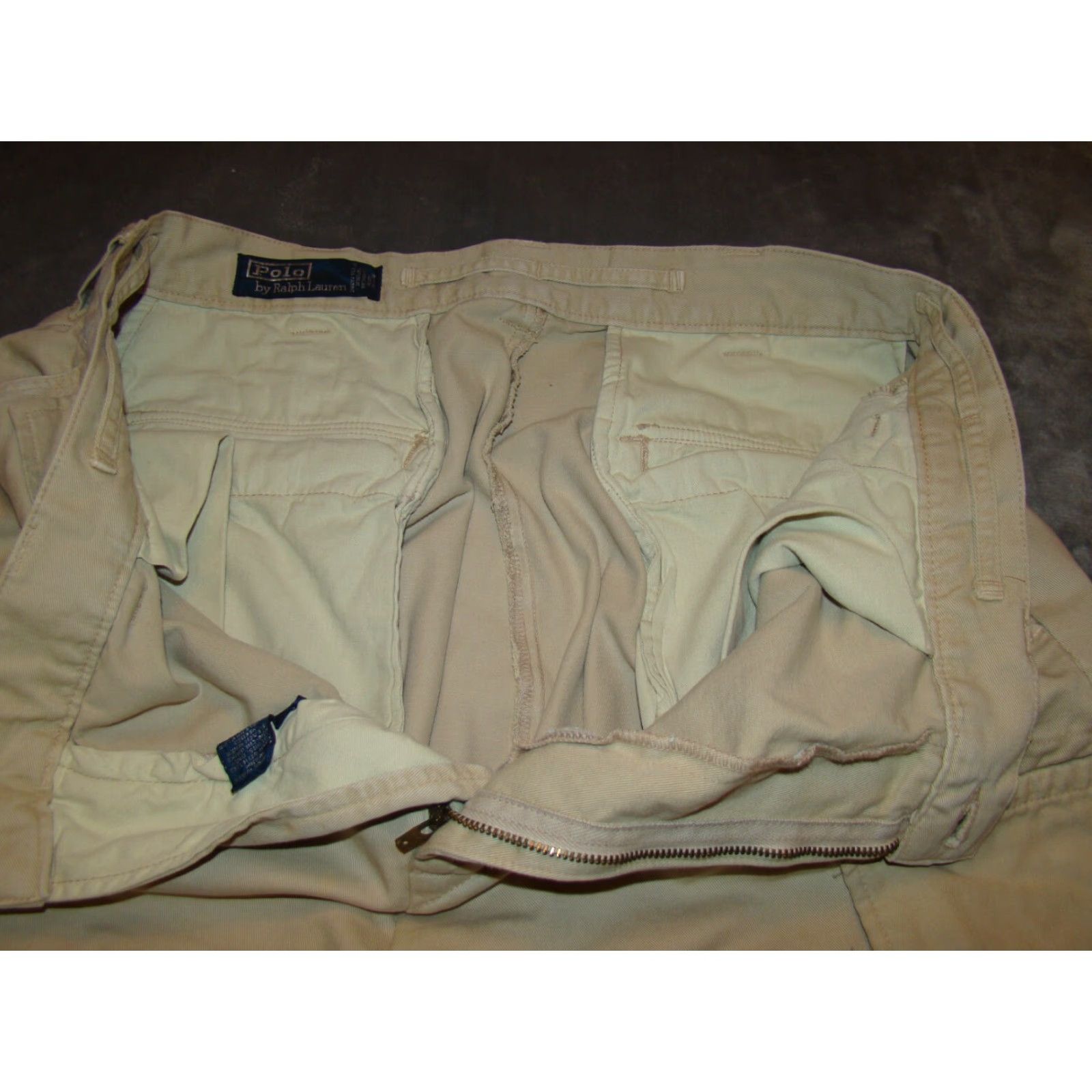 Polo Ralph Lauren VINTAGE Polo Ralph Lauren Men’s Pants 34x32 Chino Beige Khaki Cargo Pocket Wide-Leg Size US S / EU 44-46 / 1 - 6 Thumbnail