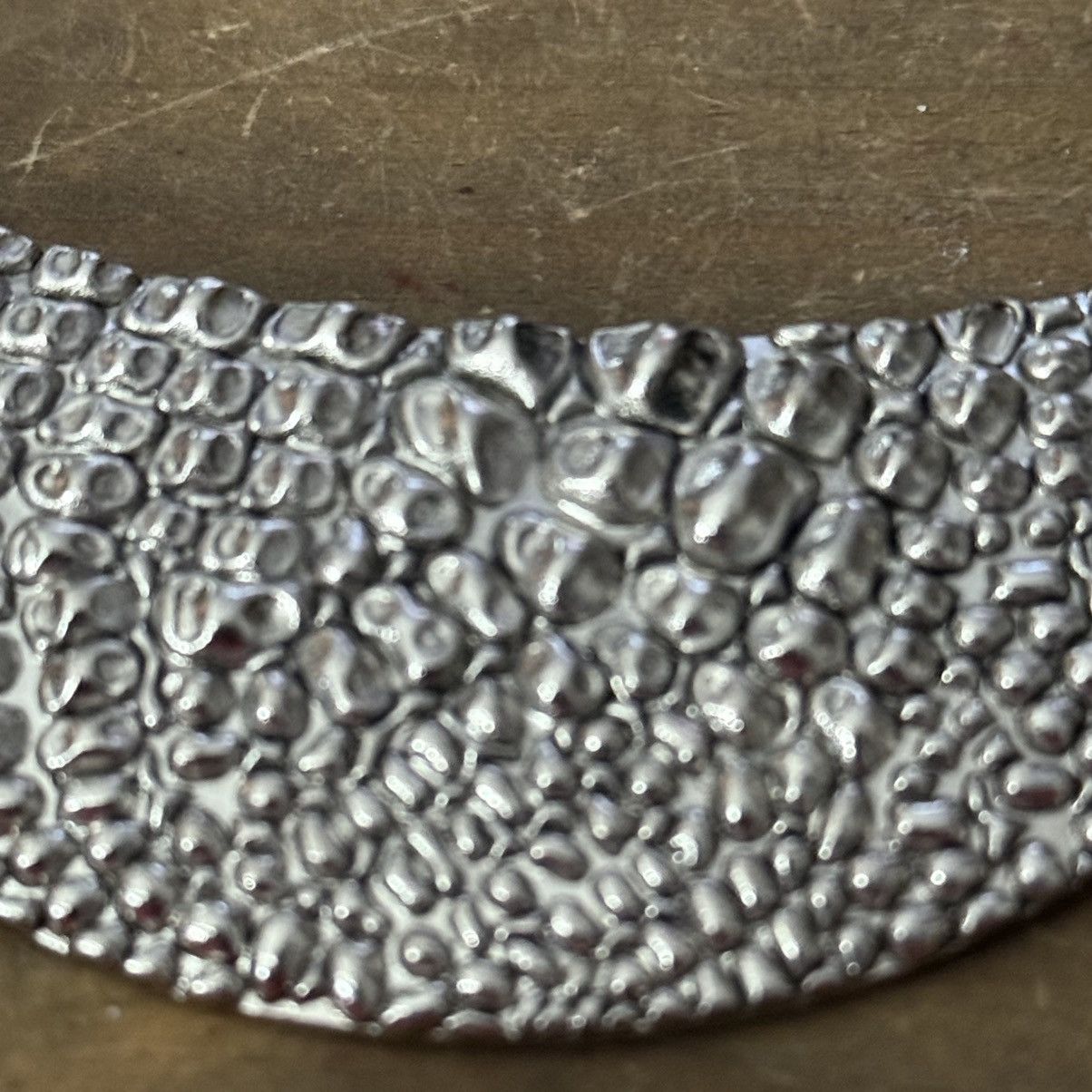 Other Silver tone textured geometric statement necklace Size ONE SIZE - 4 Thumbnail