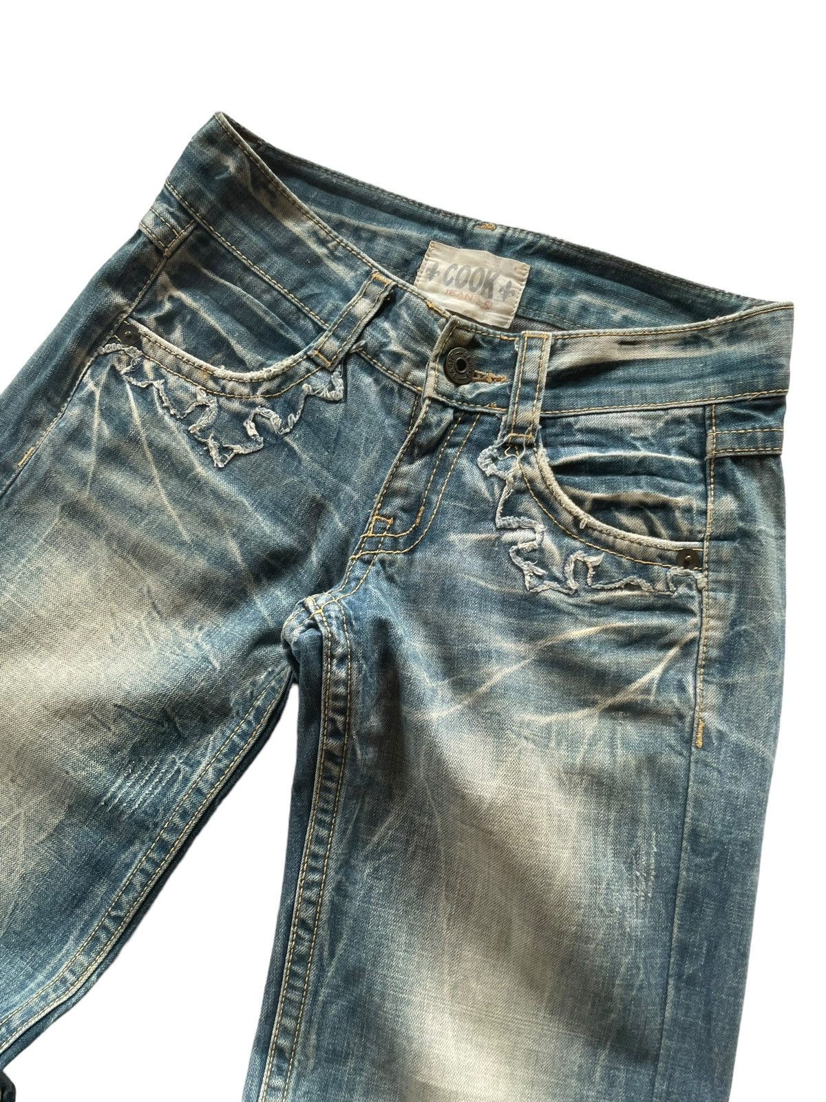 Hysteric Glamour × If Six Was Nine Cooks Japan Mud Wash Flared Wide Leg Jeans Size US 29 - 5 Thumbnail