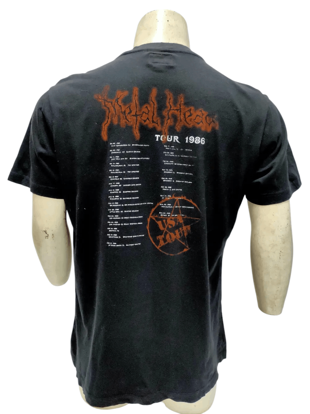 Energie Rare Metalhead USA tour 1986 tee Size US XL / EU 56 / 4 - 2 Thumbnail